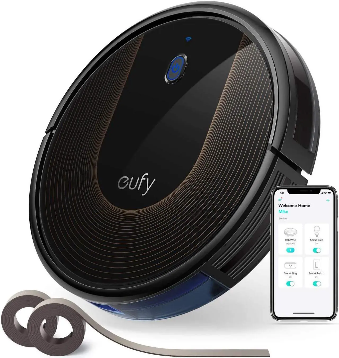 Main image of eufy [BoostIQ] RoboVac 30C, Robot Vacuum Cleaner, Wi-Fi, Super-Thin, 1500Pa Suction, Boundary Strips Included, Quiet, Self-Charging Robotic Vacuum Cleaner