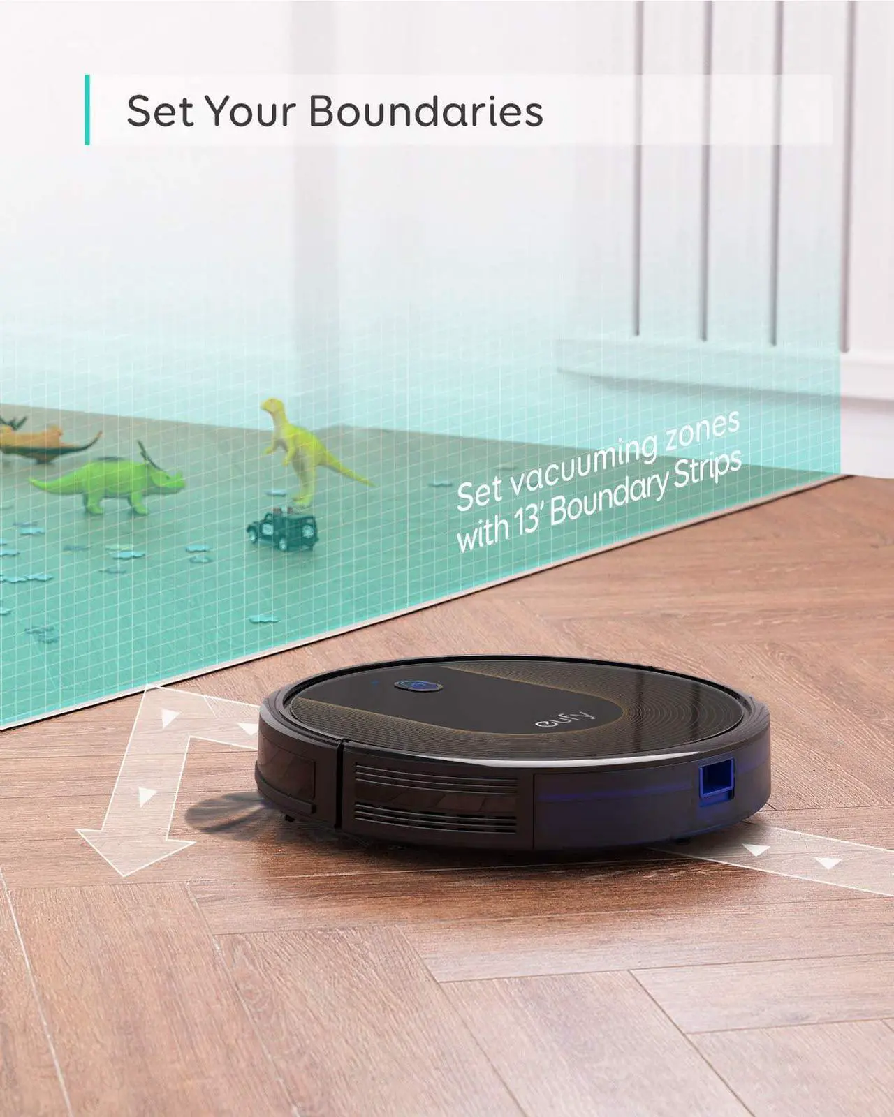 Alt view image 6 of 6 - eufy [BoostIQ] RoboVac 30C, Robot Vacuum Cleaner, Wi-Fi, Super-Thin, 1500Pa Suction, Boundary Strips Included, Quiet, Self-Charging Robotic Vacuum Cleaner