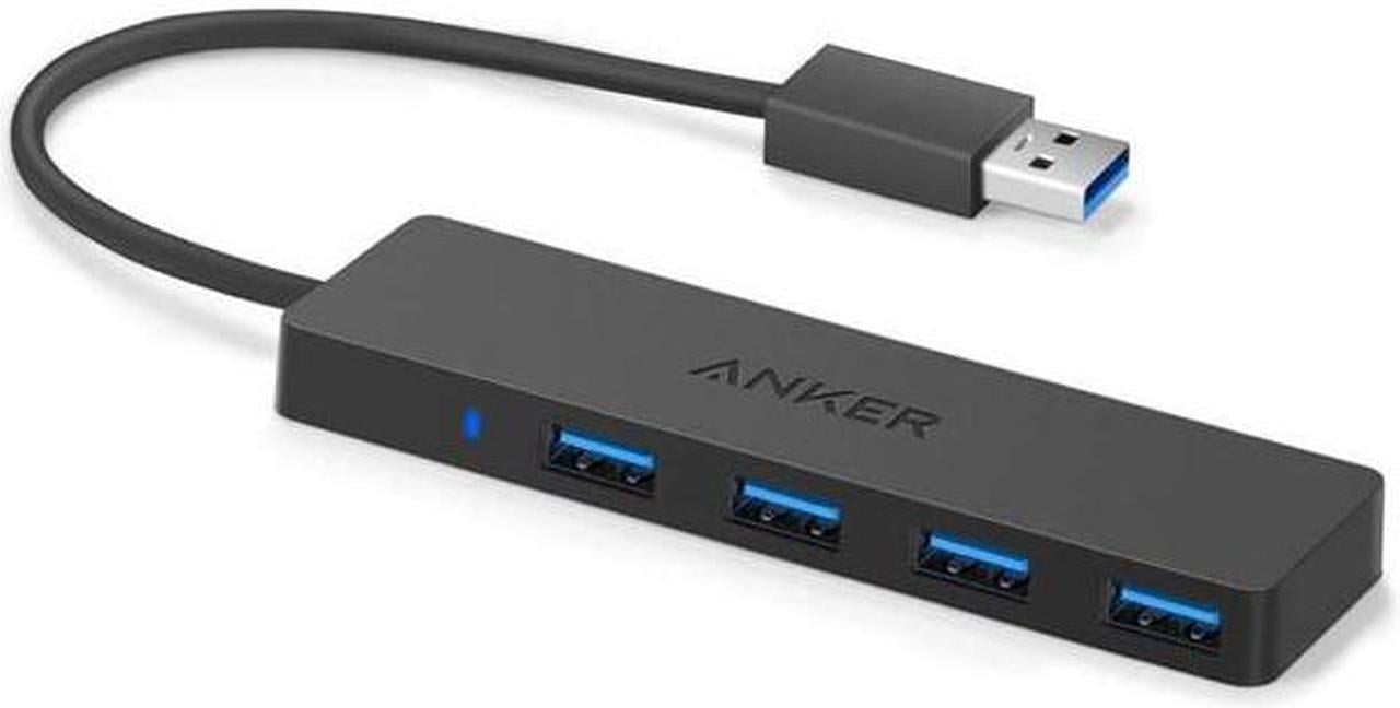 Anker 4-Port USB 3.0 Ultra Slim Data Hub for Macbook, Mac Pro/mini, iMac, Surface Pro, XPS, Notebook PC, USB Flash Drives, Mobile HDD, and More