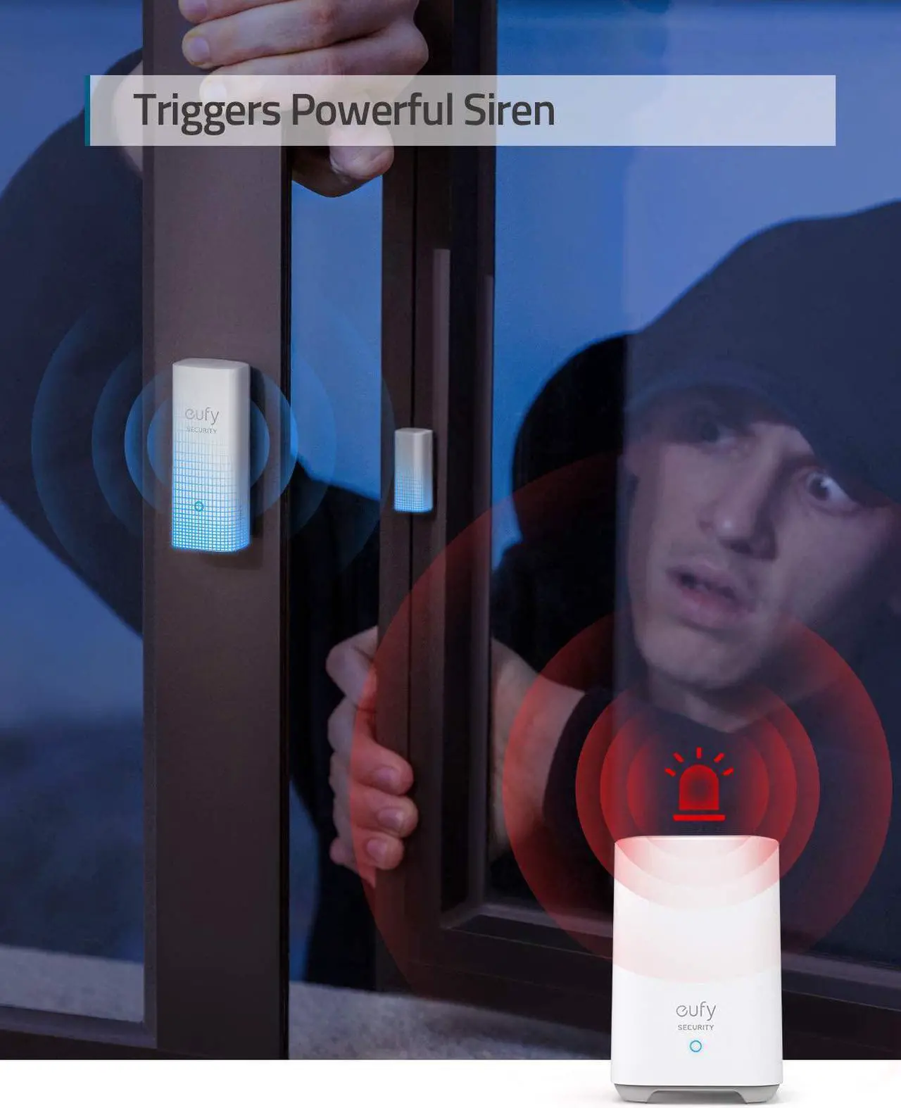 Alt view image 6 of 7 - eufy Security Entry Sensor, Detects Opened and Closed Doors or Windows, Sends Alerts, Triggers Siren, 2-Year Battery Life, Requires eufy Security HomeBase, Links with HomeBase-Connected Devices