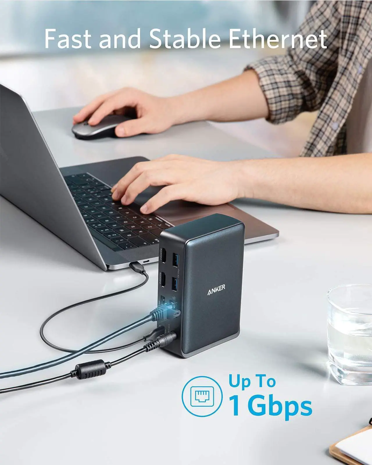 Alt view image 6 of 8 - Anker Docking Station, PowerExpand 13-in-1 USB-C Dock for USB-C Laptops, 85W Charging for Laptop, 18W Charging for Phone, 4K HDMI, 1Gbps Ethernet, Audio, USB-A Gen 1, USB-C Gen 2, SD 3.0