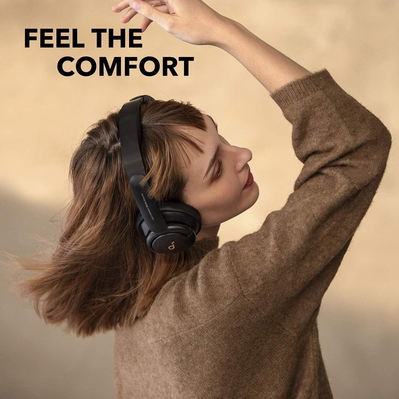 Alt view image 7 of 8 - soundcore by Anker Life Q30 Hybrid Active Noise Cancelling Headphones | Multiple Modes | Hi-Res Sound | 40H Playtime | Clear Calls | Fast Charge | Soft Earcups | Bluetooth | Travel