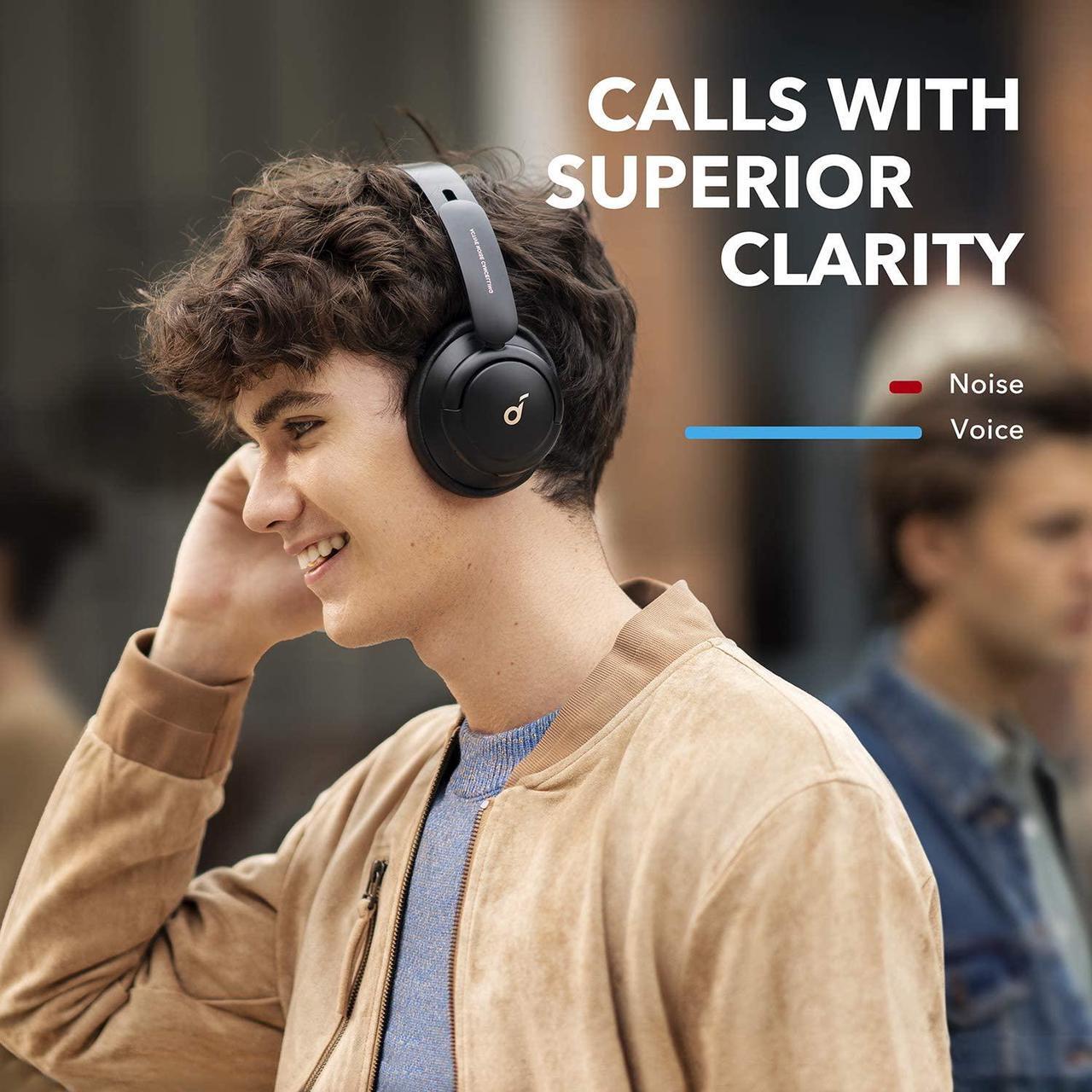 Alt view image 5 of 8 - soundcore by Anker Life Q30 Hybrid Active Noise Cancelling Headphones | Multiple Modes | Hi-Res Sound | 40H Playtime | Clear Calls | Fast Charge | Soft Earcups | Bluetooth | Travel