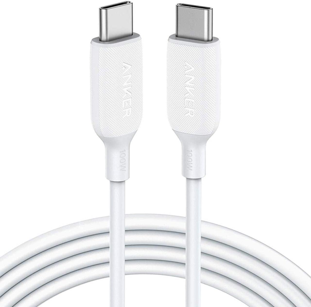 USB C Cable 100W 6ft, Anker Powerline III USB C to USB C Charger Cable 2.0, Type C Charging Cable for MacBook Pro 2020, iPad Pro 2020, iPad Air 4, Galaxy S20 Plus S9 S8, Pixel, Switch, LG V20