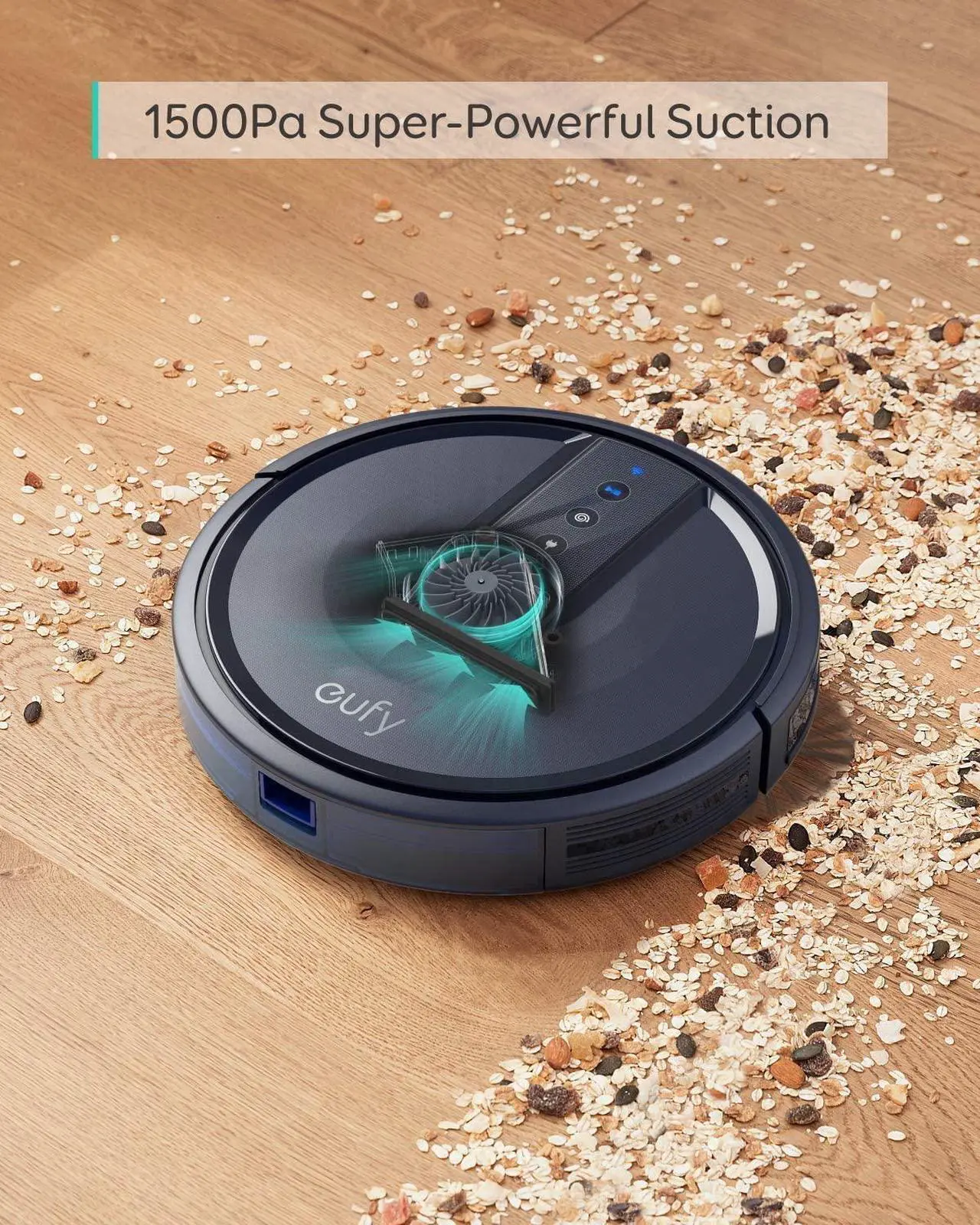 Alt view image 2 of 7 - eufy RoboVac 25C Robot Vacuum Cleaner, 1500Pa Suction, Wi-Fi Connected (Refurbished)