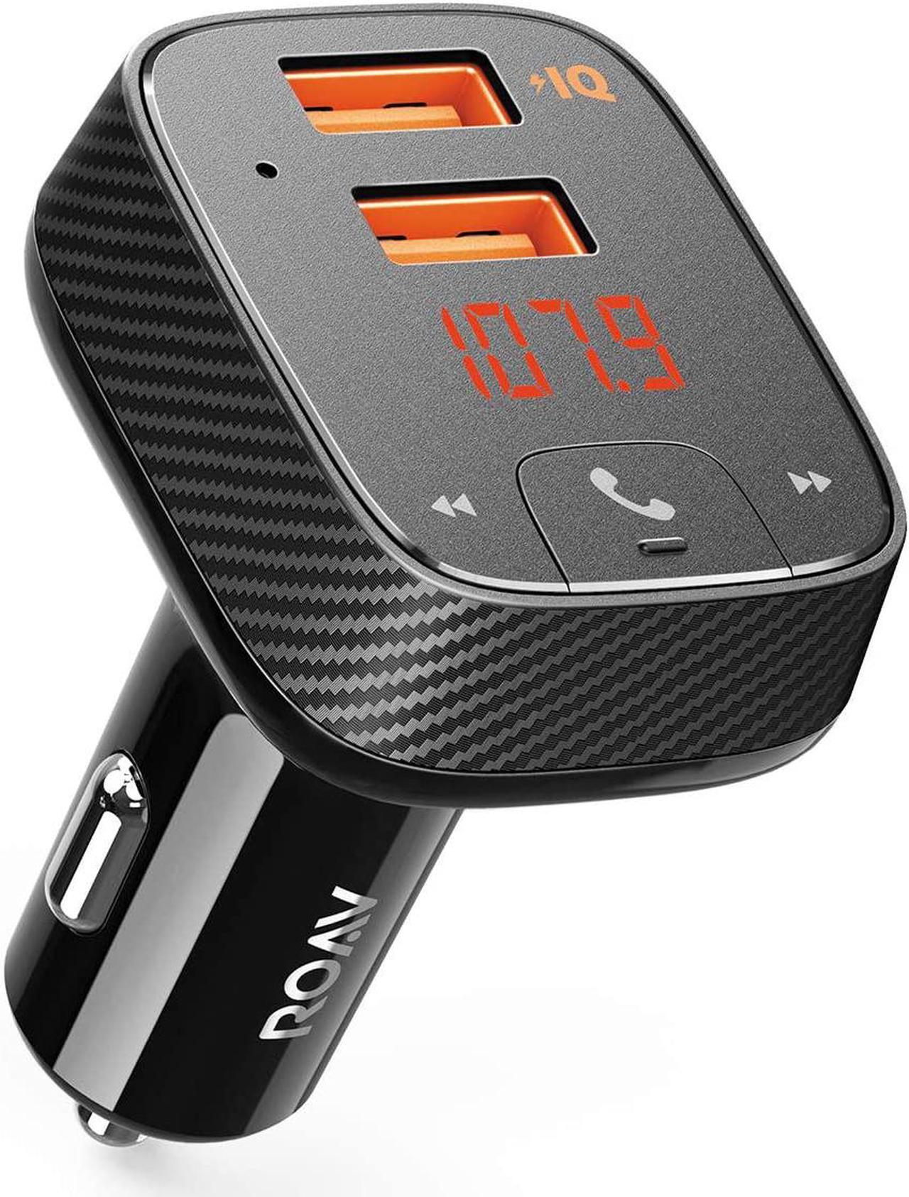 Main image of Anker Roav SmartCharge F2 Bluetooth FM Transmitter, Wireless Audio Adapter and Receiver, Car Charger with Bluetooth 4.2, Car Locator, App Support, 2 USB ports, PowerIQ, AUX Out, and USB Drive Slot