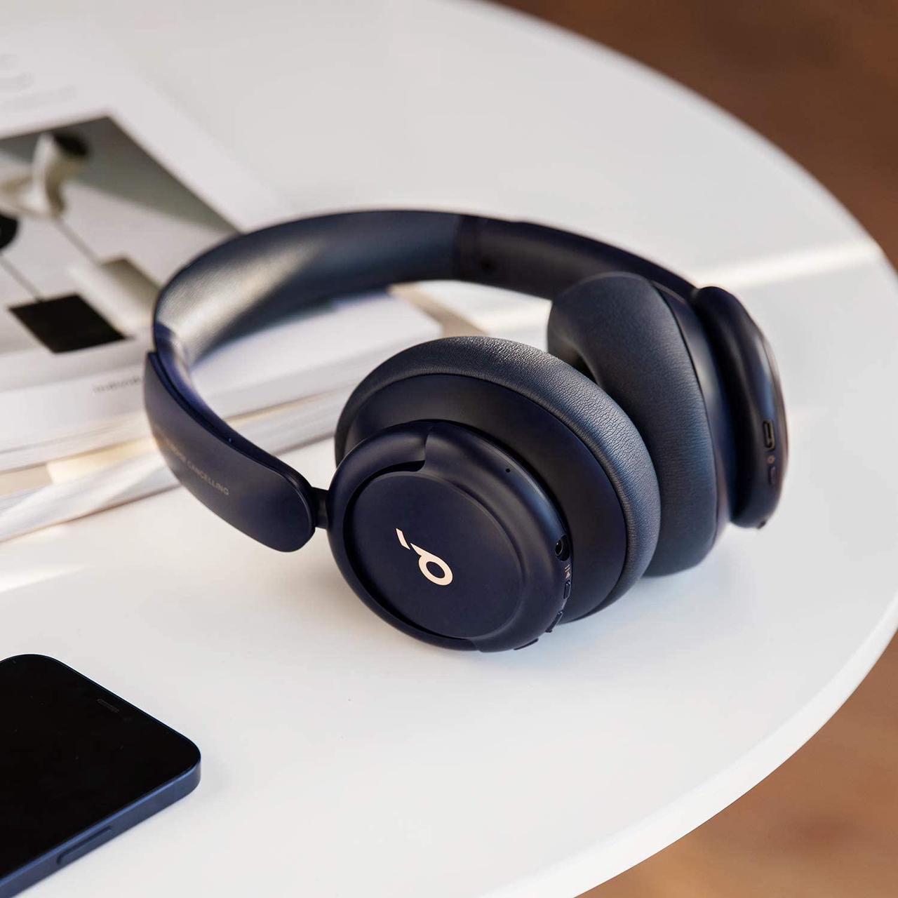 Alt view image 3 of 4 - Soundcore by Anker Life Q30 Hybrid Active Noise Cancelling Headphones with Multiple Modes, Hi-Res Sound, 40H Playtime, Clear Calls, Fast Charge, Soft Earcups, Bluetooth Headphones, Travel