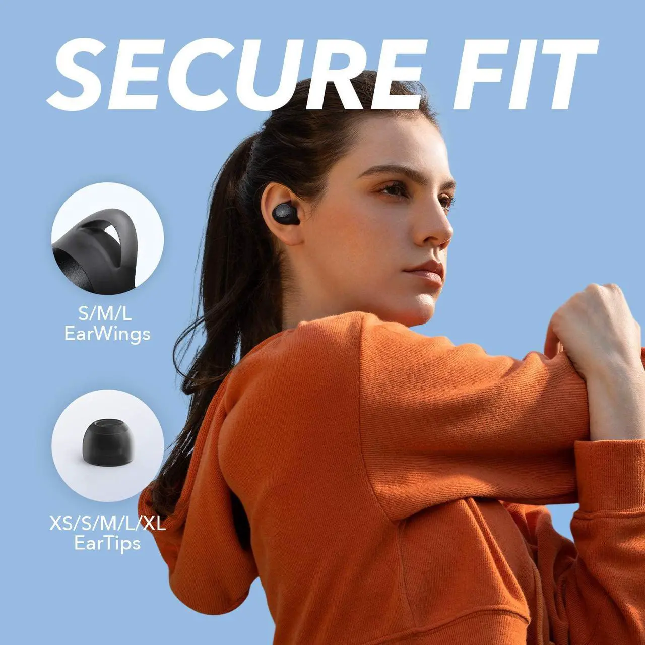 Alt view image 5 of 7 - Soundcore by Anker Life A1 True Wireless Earbuds, Powerful Customized Sound, 35H Playtime, Wireless Charging, USB-C Fast Charge, IPX7 Waterproof, Button Control, Bluetooth Earbuds, Commute, Sports