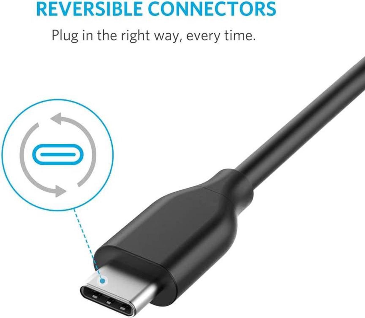 Alt view image 4 of 9 - Anker USB C Cable, Powerline USB 3.0 to USB C Charger Cable (10ft) with 56k Ohm Pull-up Resistor for Samsung Galaxy Note 8, S8, S8+, S9, Oculus Quest, Sony XZ, LG V20 G5 G6, HTC 10 and More