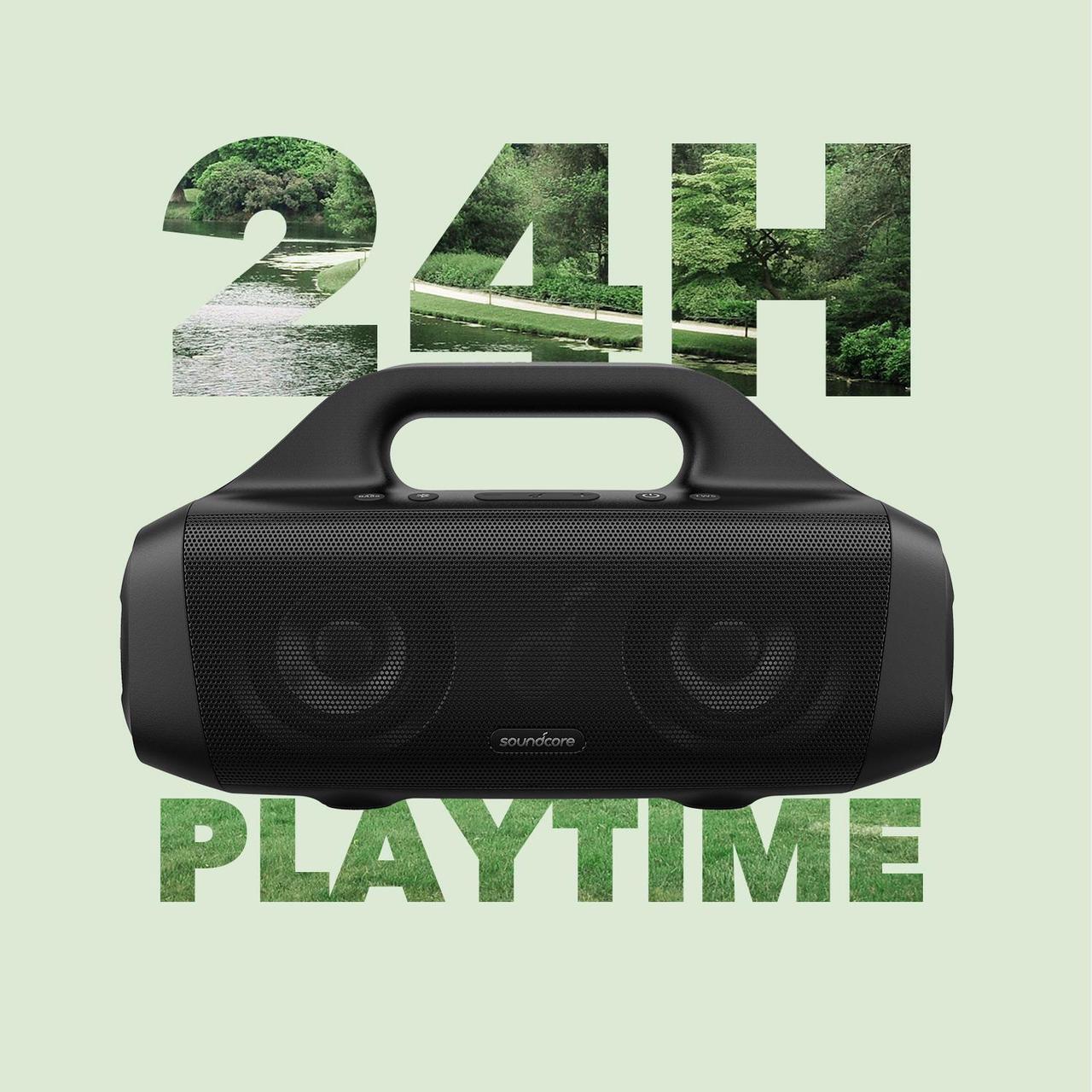 Alt view image 4 of 6 - Anker Soundcore Motion Boom Outdoor Speaker with Titanium Drivers, BassUp Technology, IPX7 Waterproof, 24H Playtime, Soundcore App, Built-in Handle, Portable Bluetooth Speaker for Outdoors, Camping
