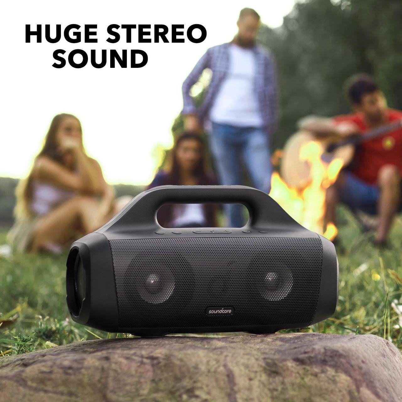 Alt view image 2 of 6 - Anker Soundcore Motion Boom Outdoor Speaker with Titanium Drivers, BassUp Technology, IPX7 Waterproof, 24H Playtime, Soundcore App, Built-in Handle, Portable Bluetooth Speaker for Outdoors, Camping