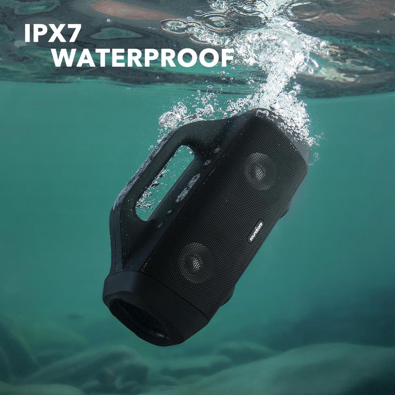 Alt view image 3 of 6 - Anker Soundcore Motion Boom Outdoor Speaker with Titanium Drivers, BassUp Technology, IPX7 Waterproof, 24H Playtime, Soundcore App, Built-in Handle, Portable Bluetooth Speaker for Outdoors, Camping