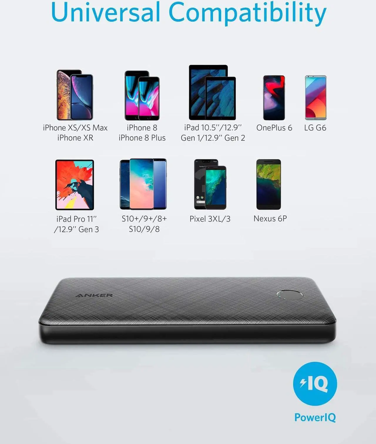 Alt view image 5 of 7 - Anker PowerCore Slim 10000, Ultra Slim Portable Charger, Ultra-Compact 10000mAh External Battery, High-Speed PowerIQ and VoltageBoost Charging Technology Power Bank for iPhone, Samsung Galaxy and More