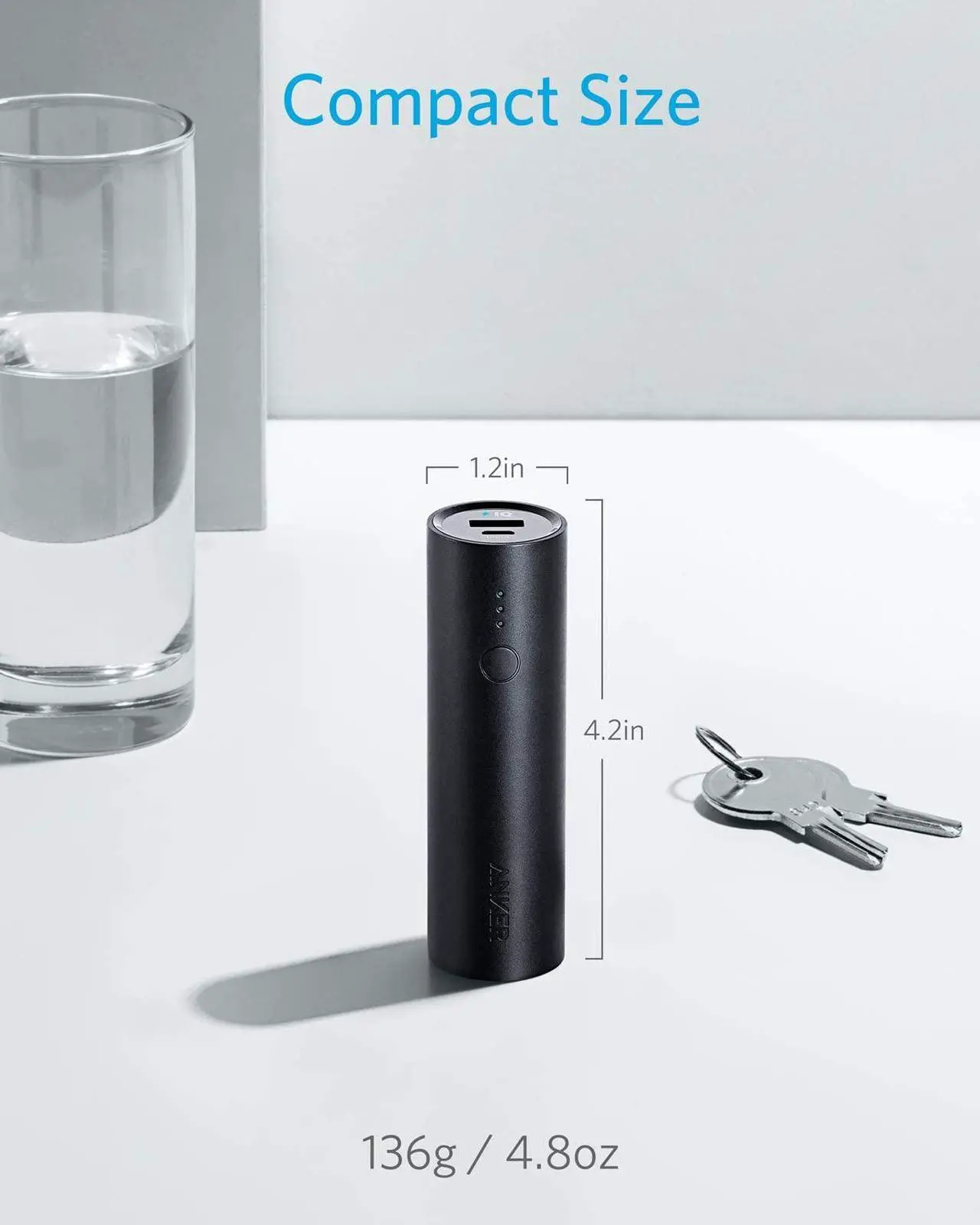 Alt view image 2 of 8 - Anker PowerCore 5000 Portable Charger, Ultra-Compact External Battery with Fast-Charging Technology, Power Bank for iPhone, iPad, Samsung Galaxy and more