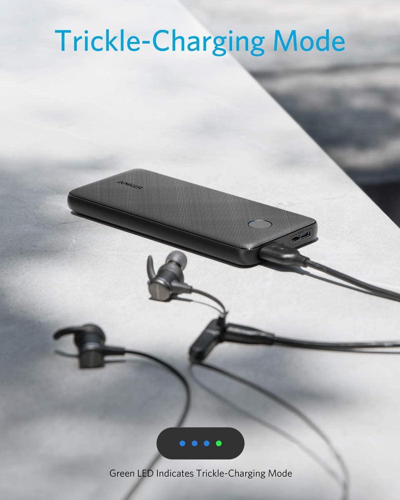 Alt view image 6 of 7 - Anker PowerCore Slim 10000, Ultra Slim Portable Charger, Ultra-Compact 10000mAh External Battery, High-Speed PowerIQ and VoltageBoost Charging Technology Power Bank for iPhone, Samsung Galaxy and More