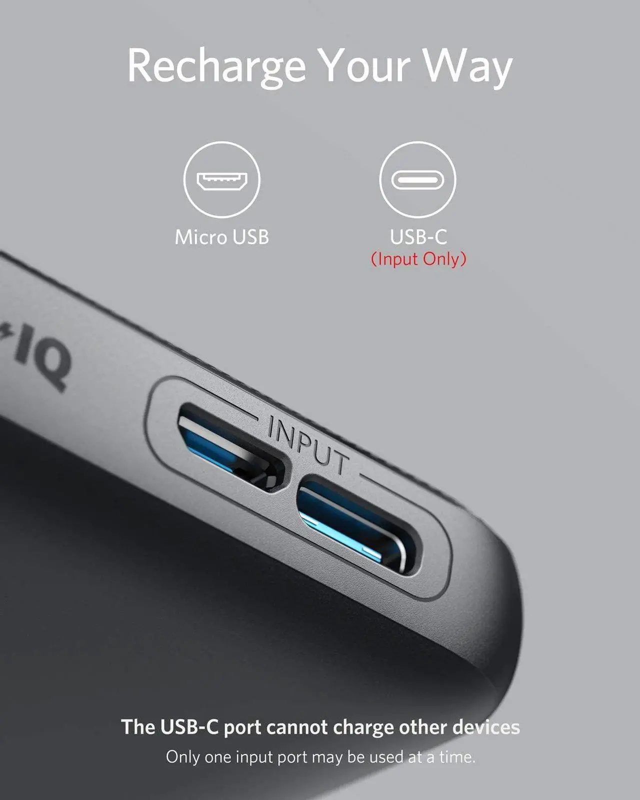 Alt view image 4 of 7 - Anker PowerCore Slim 10000, Ultra Slim Portable Charger, Ultra-Compact 10000mAh External Battery, High-Speed PowerIQ and VoltageBoost Charging Technology Power Bank for iPhone, Samsung Galaxy and More