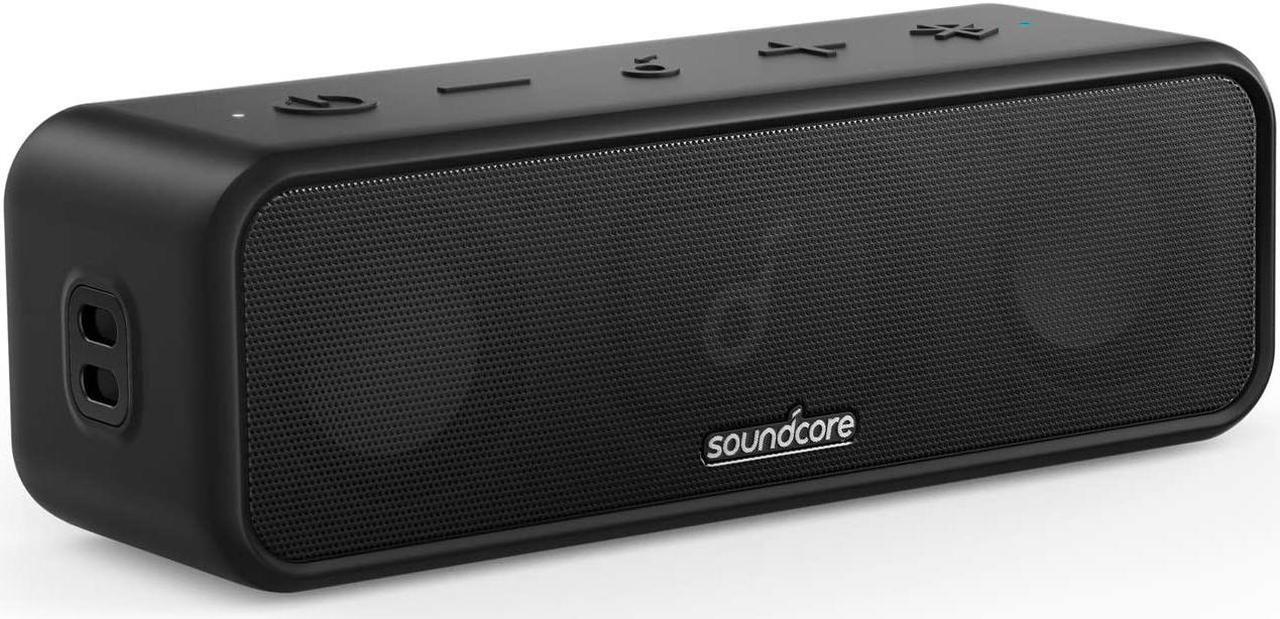 Main image of Soundcore 3 Bluetooth Speaker with Stereo Sound, Pure Titanium Diaphragm Drivers, PartyCast Technology, BassUp, 24H Playtime, IPX7 Waterproof, App for Custom EQs, Use at Home, Outdoors, Beach, Park