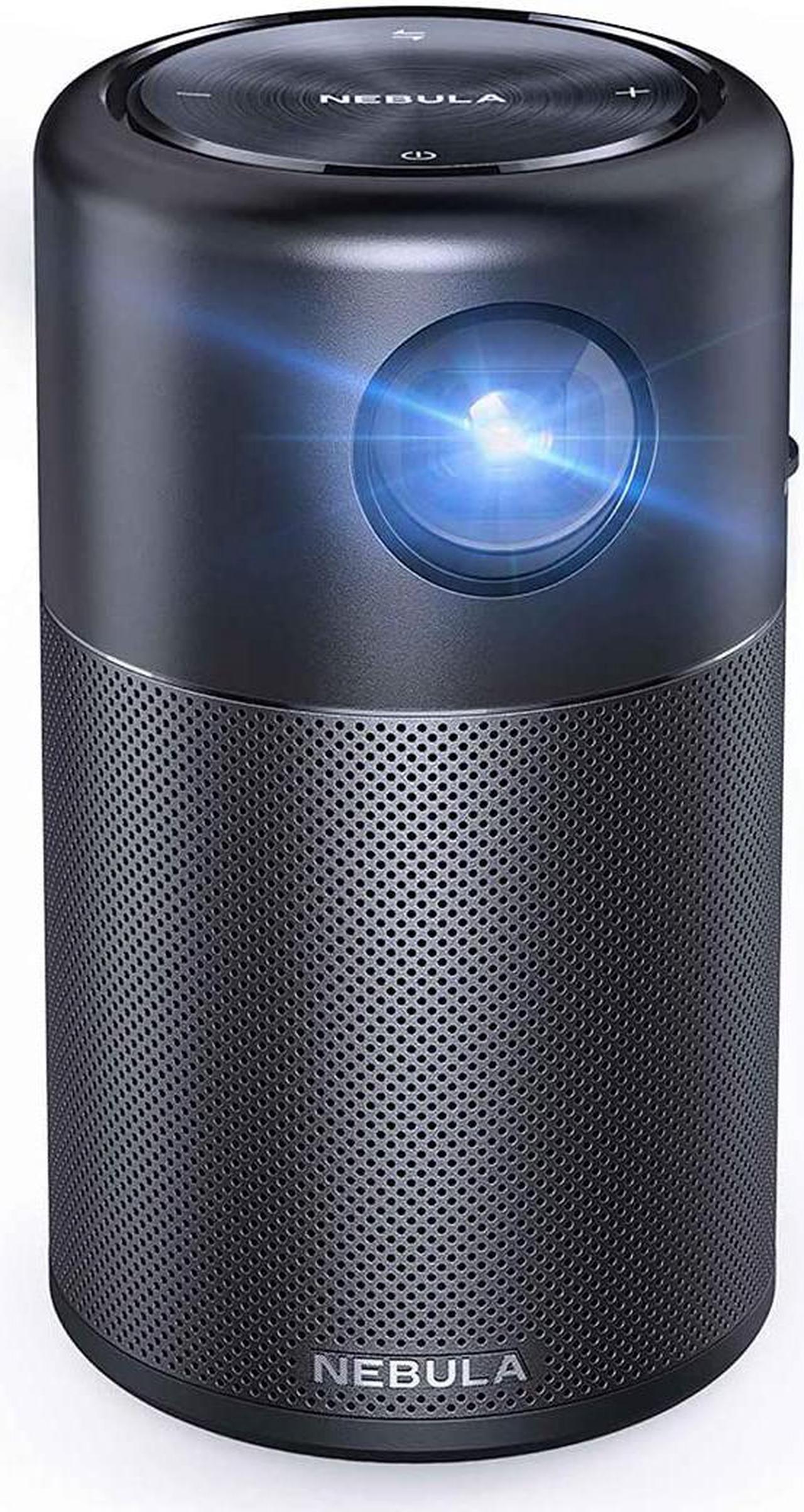 Nebula Capsule, by Anker, Smart Portable Wi-Fi Mini Projector, 100 ANSI lm Pocket Cinema, DLP, 360° Speaker, 100" Picture, 4-Hour Video Playtime, and App-Watch Anywhere