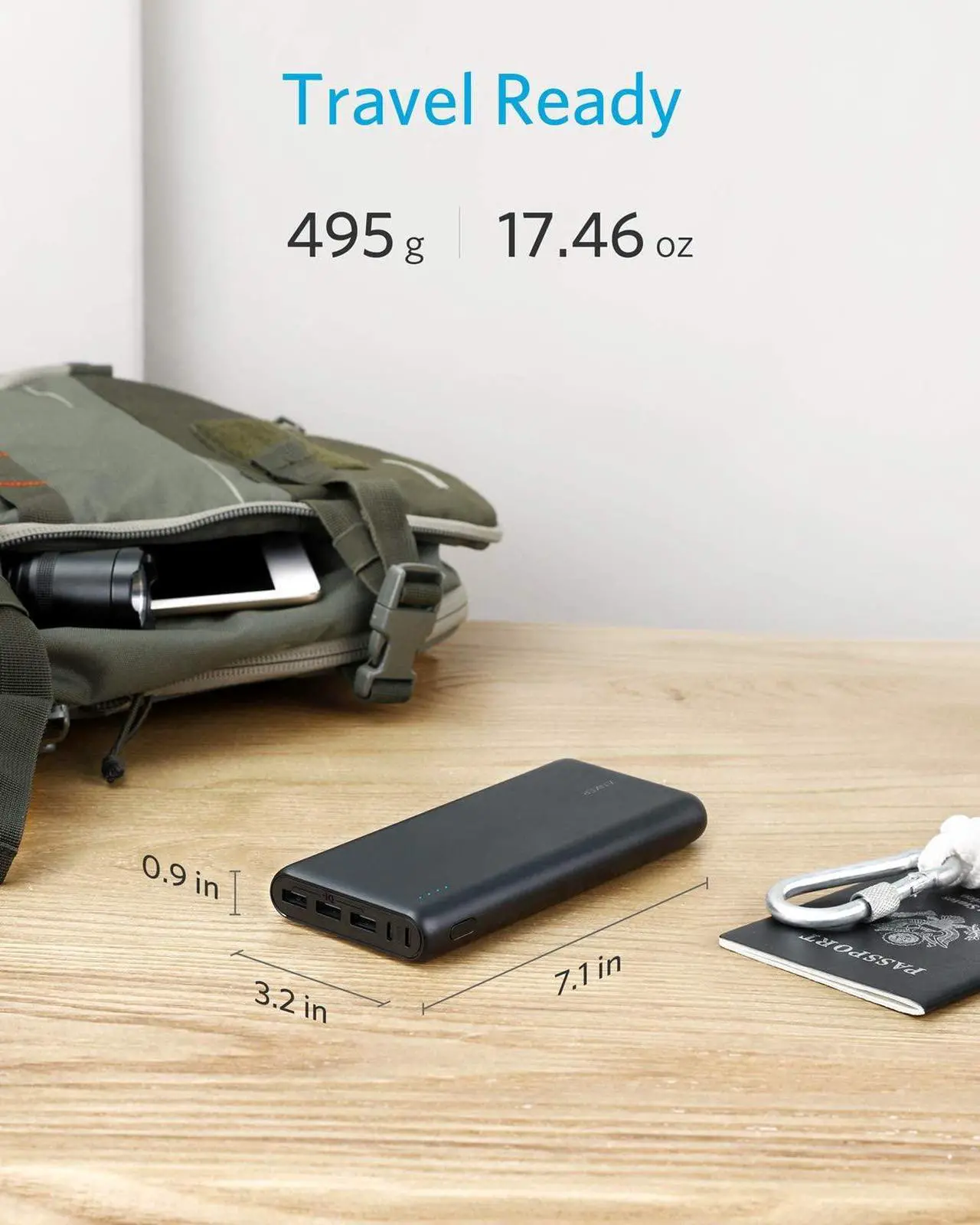 Alt view image 5 of 7 - Anker PowerCore 26800 Portable Charger, 26800mAh External Battery with Dual Input Port and Double-Speed Recharging, 3 USB Ports for iPhone, iPad, Samsung Galaxy, Android and Other Smart Devices