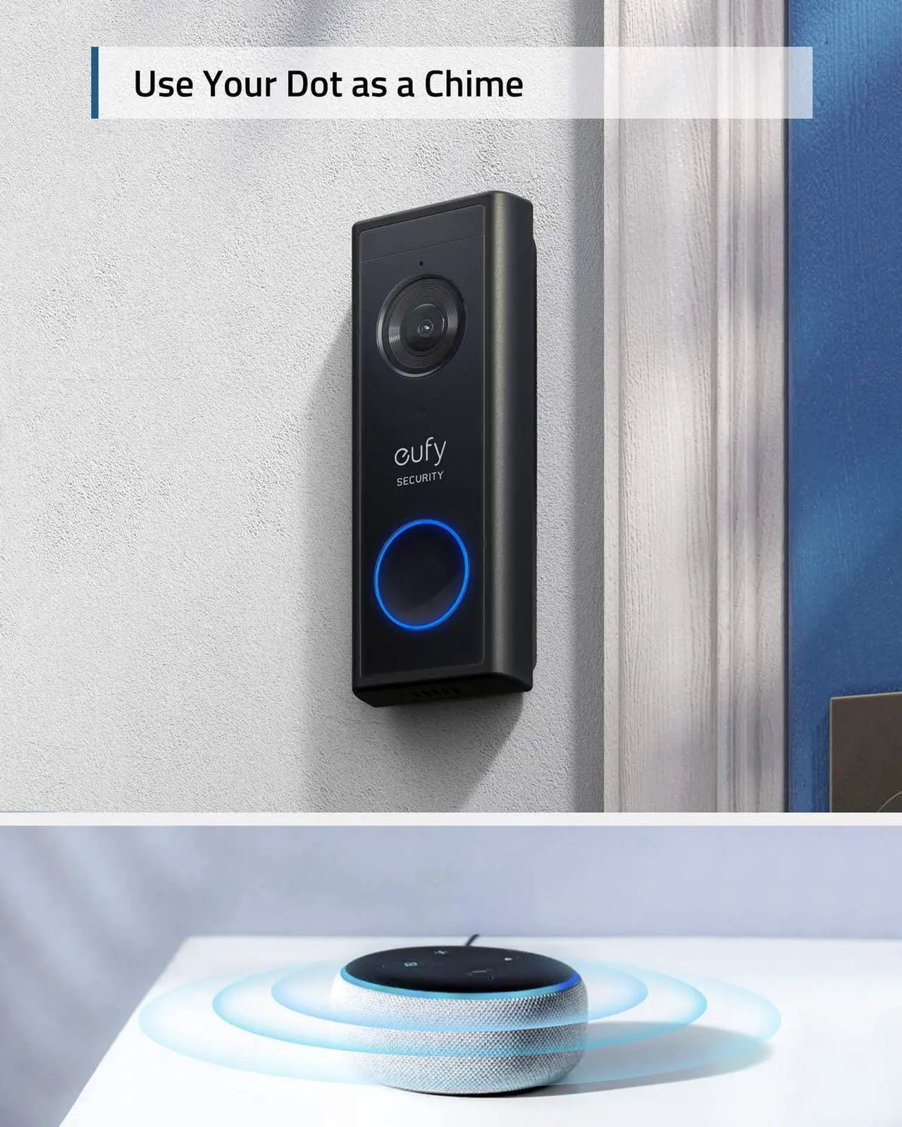 Alt view image 5 of 6 - eufy Security, Wi-Fi Video Doorbell Kit, 1080p-Grade Resolution, 120-day Battery, No Monthly Fees, Human Detection, 2-Way Audio, Free Wireless Chime