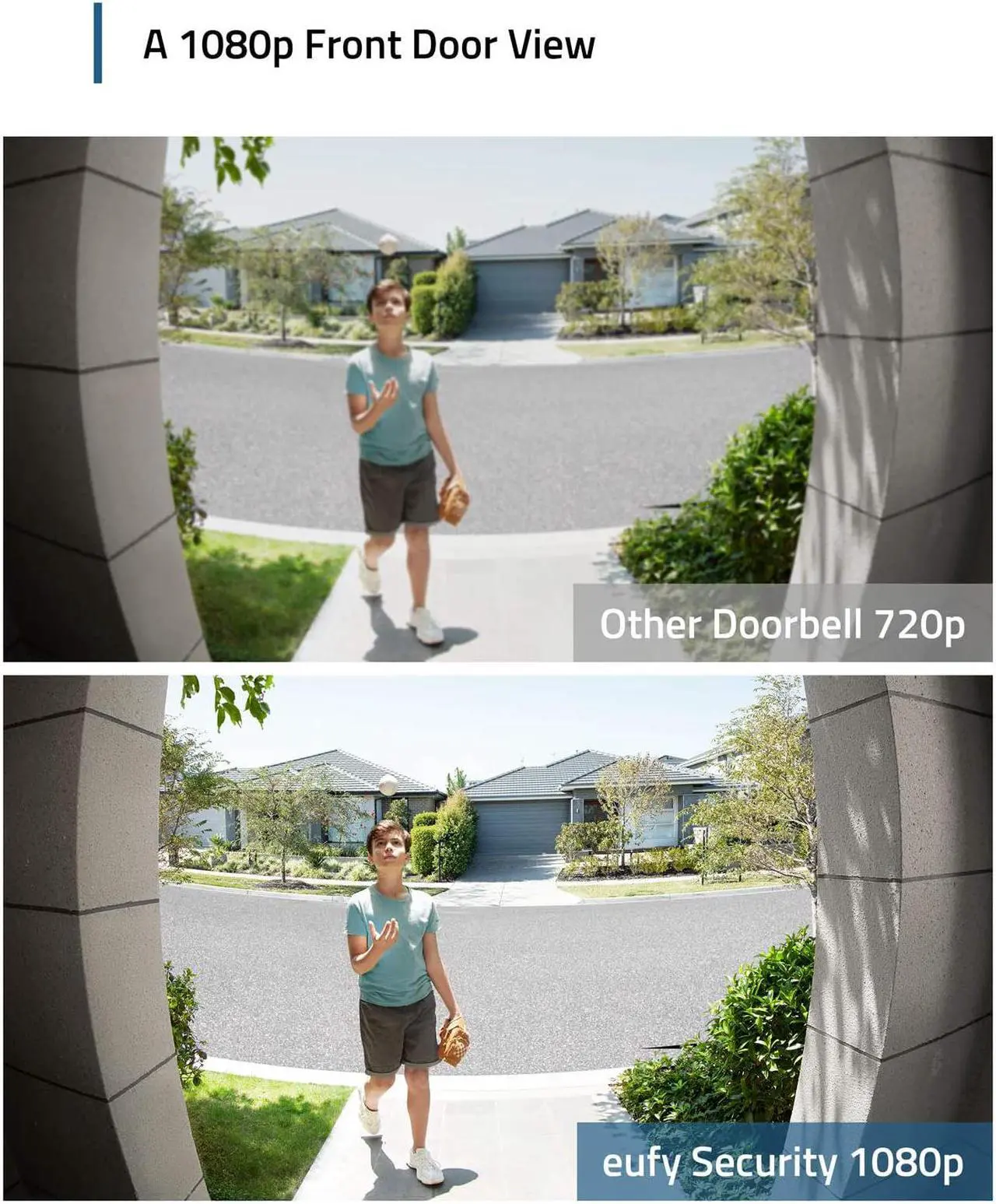 Alt view image 2 of 6 - eufy Security, Wi-Fi Video Doorbell Kit, 1080p-Grade Resolution, 120-day Battery, No Monthly Fees, Human Detection, 2-Way Audio, Free Wireless Chime