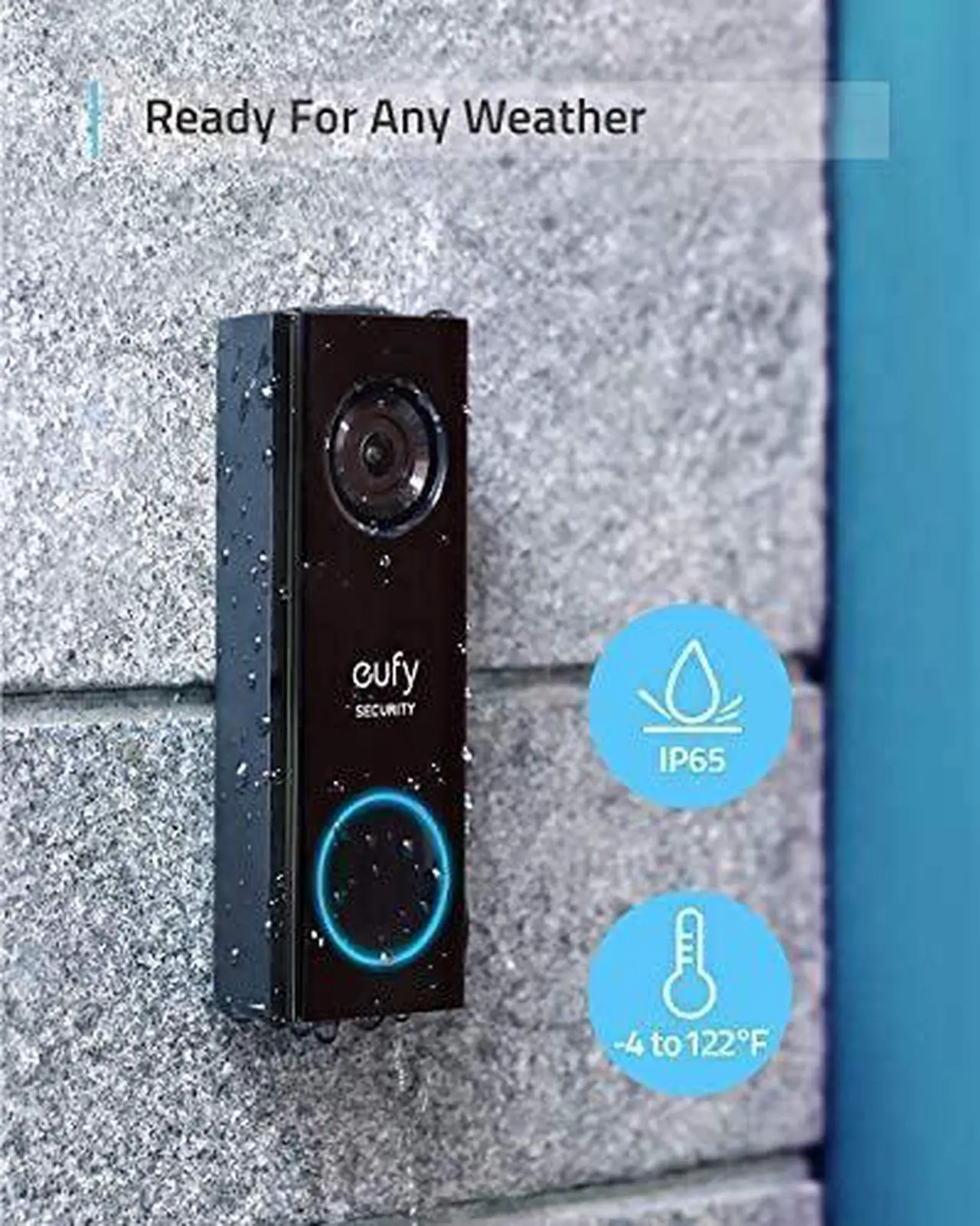 Alt view image 3 of 6 - eufy Security WiFi Smart Video Doorbell, 2K Resolution, No Monthly Fees, Secure Local Storage, Free Wireless Chime (Requires Existing Doorbell Wires, 16-24 VAC, 30 VA or above)