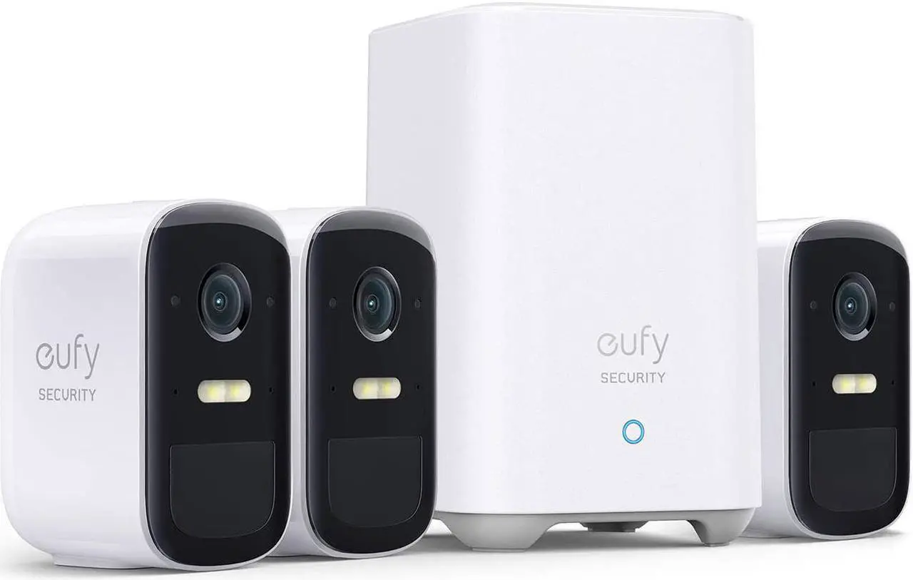 Main image of eufy Security, eufyCam 2C Pro 3-Cam Kit, Wireless Home Security System with 2K Resolution, 180-Day Battery Life, HomeKit Compatibility, IP67, Night Vision, and No Monthly Fee.