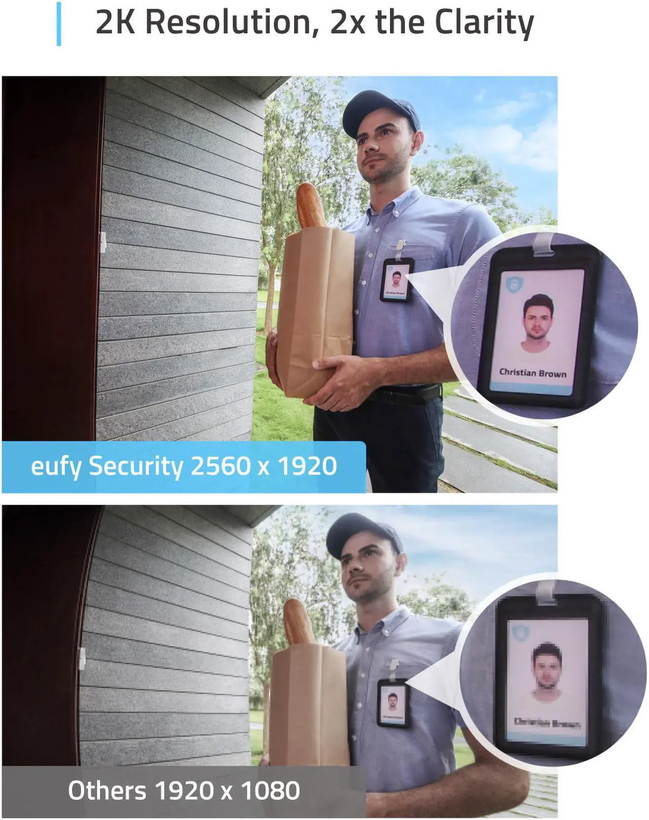 Alt view image 4 of 6 - eufy Security WiFi Smart Video Doorbell, 2K Resolution, No Monthly Fees, Secure Local Storage, Free Wireless Chime (Requires Existing Doorbell Wires, 16-24 VAC, 30 VA or above)