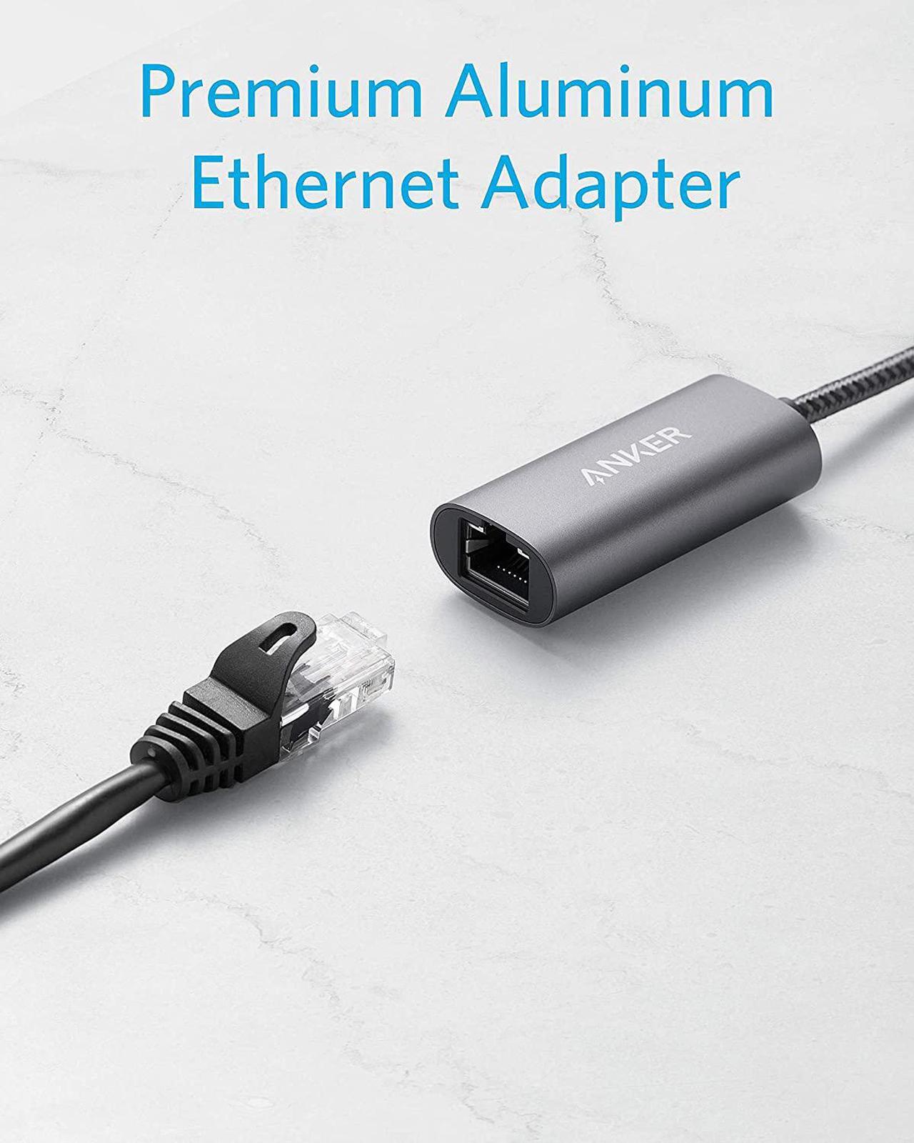 Alt view image 2 of 7 - Anker USB 3.0 to Ethernet Adapter, 2Pack, PowerExpand USB 3.0 to Gigabit Ethernet Adapter, Aluminum Portable USB-A Adapter Compatible for MacBook Pro 2015, MacBook Air 2017, and More