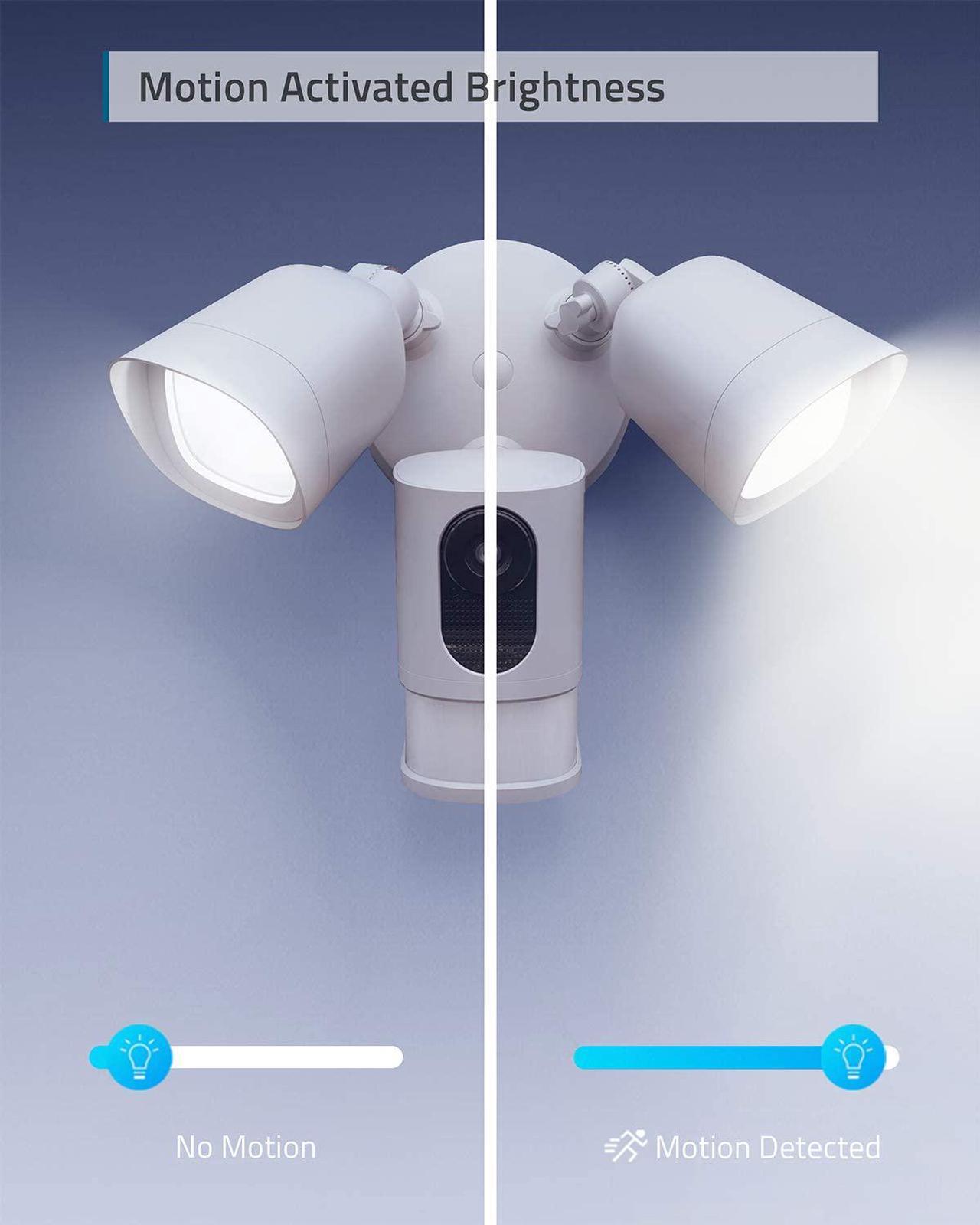 Alt view image 6 of 6 - eufy Security Floodlight Camera, 2K, Built-in AI, 2-Way Audio, No Monthly Fees, 2,500-Lumen Brightness, Weatherproof, HomeBase Not Required, (Existing Outdoor Wiring and Junction Box Required)