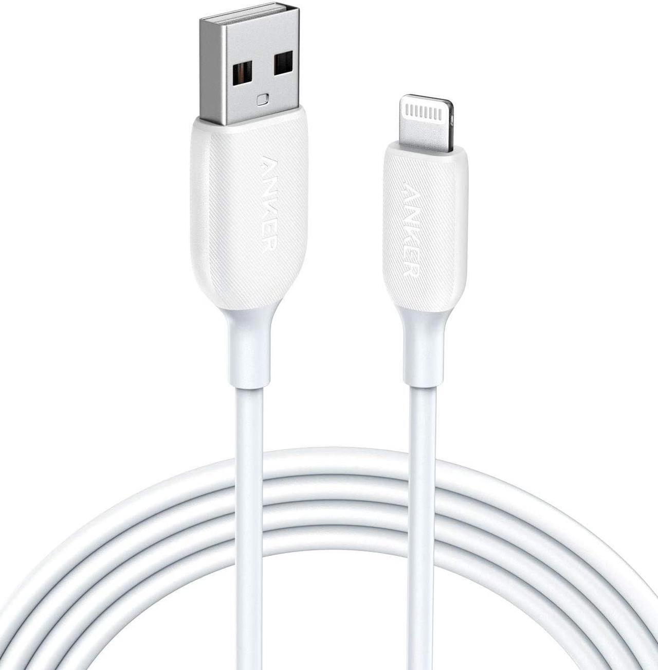 Main image of Anker Powerline III Lightning Cable 6 Foot iPhone Charger Cord MFi Certified for iPhone 11 Pro Max, 11 Pro, X, Xs, Xr, Xs Max, 8, 8 Plus, 7 and More, Ultra Durable (White)