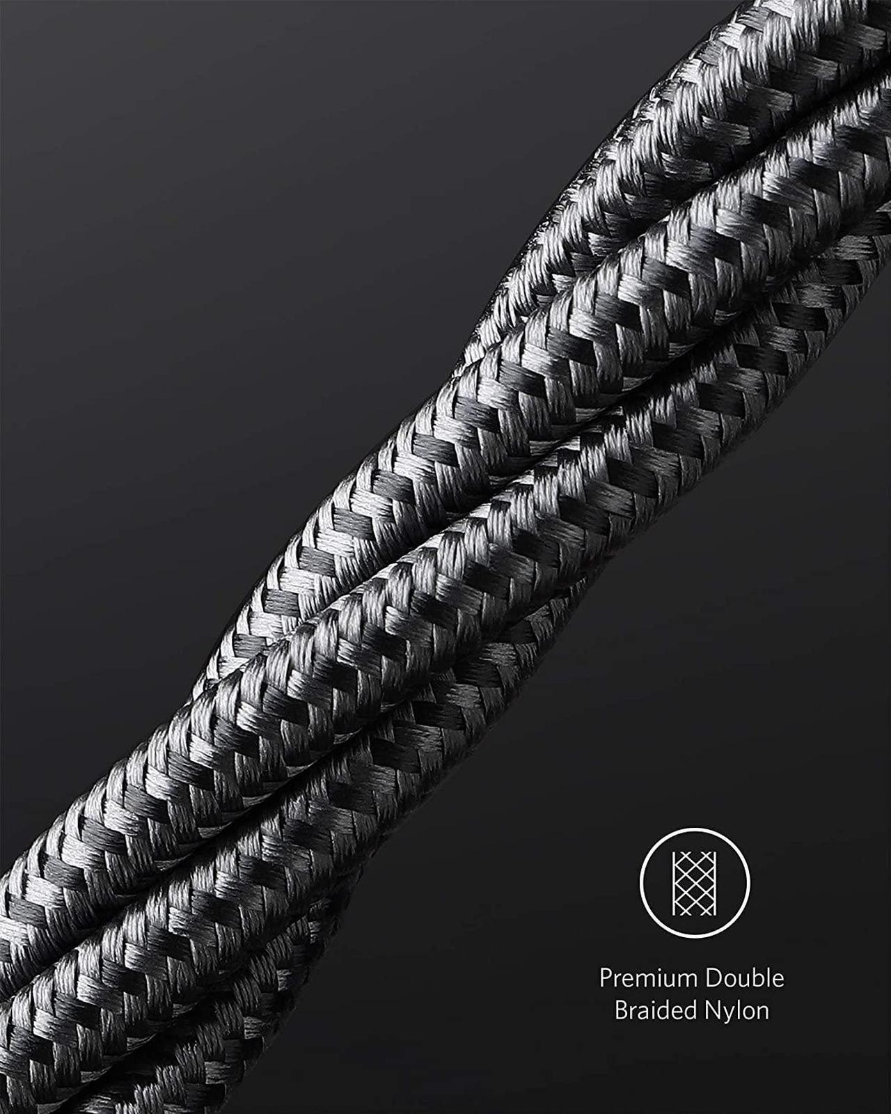Alt view image 6 of 7 - Anker USB C Cable 100W 10ft, New Nylon USB C to USB C Cable 2.0, Type C Charging Cable Fast Charge for MacBook Pro 2020, iPad Pro 2020, iPad Air 4, Galaxy S20, Pixel, Switch, LG, and More(Black)