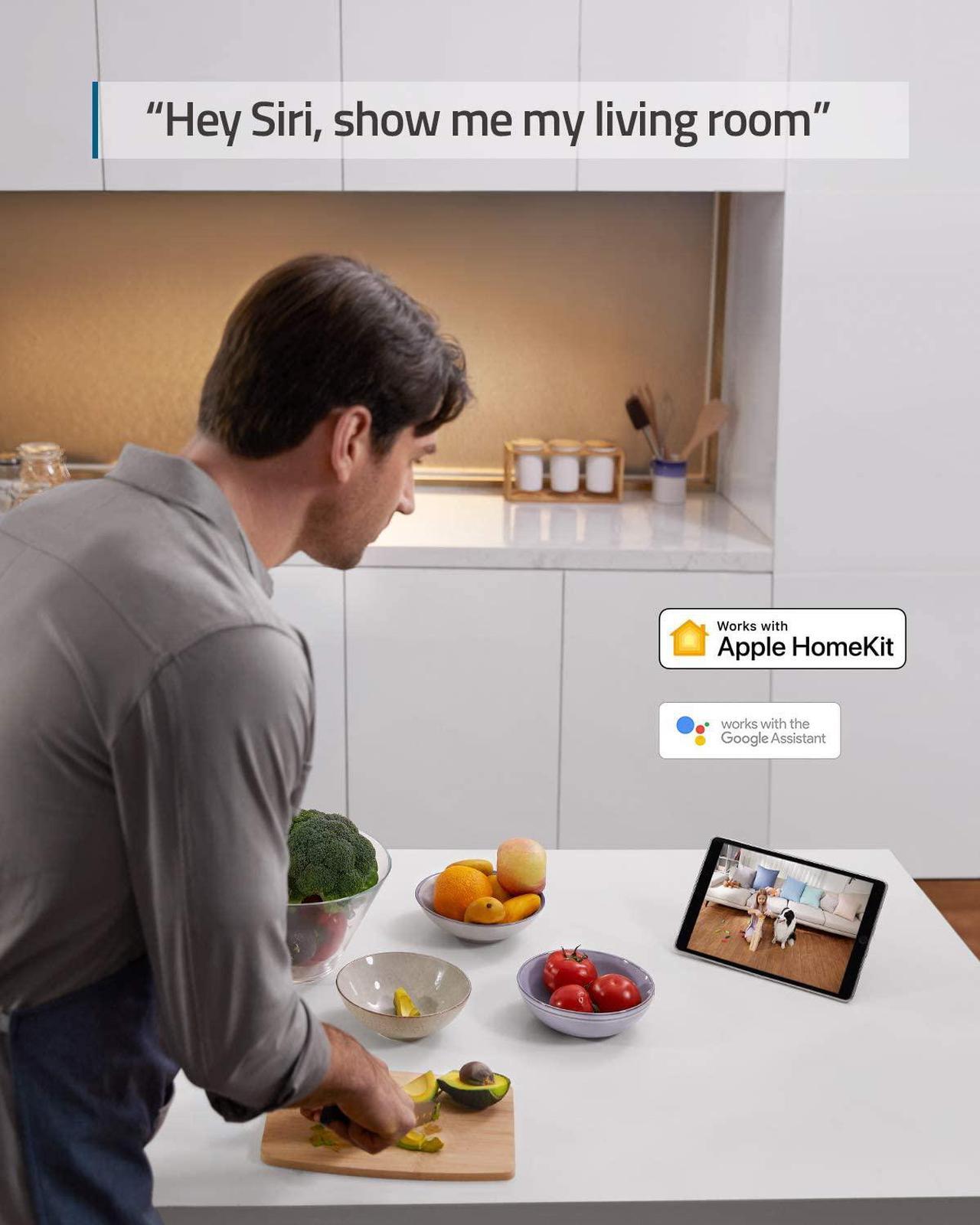 Alt view image 5 of 6 - eufy Security Solo IndoorCam P24, 2K Pan & Tilt Security Indoor Camera, Plug-in Camera with Wi-Fi, Human & Pet AI, Voice Assistant Compatibility, Night Vision, Motion Tracking, HomeBase not Compatible