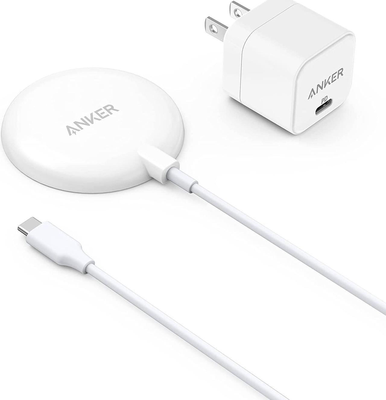 Main image of Anker Magnetic Wireless Charger with 20W USB-C Charger Bundle, 5 ft Built-in USB-C Cable, PowerWave Magnetic Pad Lite Only for iPhone 12/12 Pro / 12 Pro Max / 12 Mini