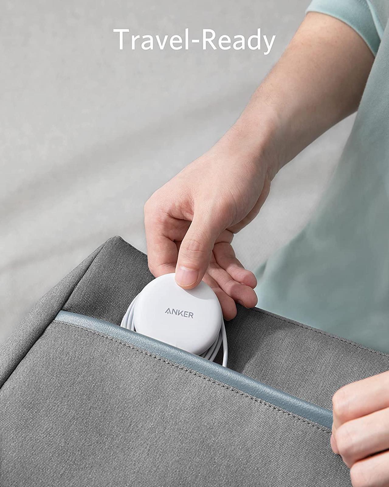 Alt view image 7 of 7 - Anker Magnetic Wireless Charger with 20W USB-C Charger Bundle, 5 ft Built-in USB-C Cable, PowerWave Magnetic Pad Lite Only for iPhone 12/12 Pro / 12 Pro Max / 12 Mini