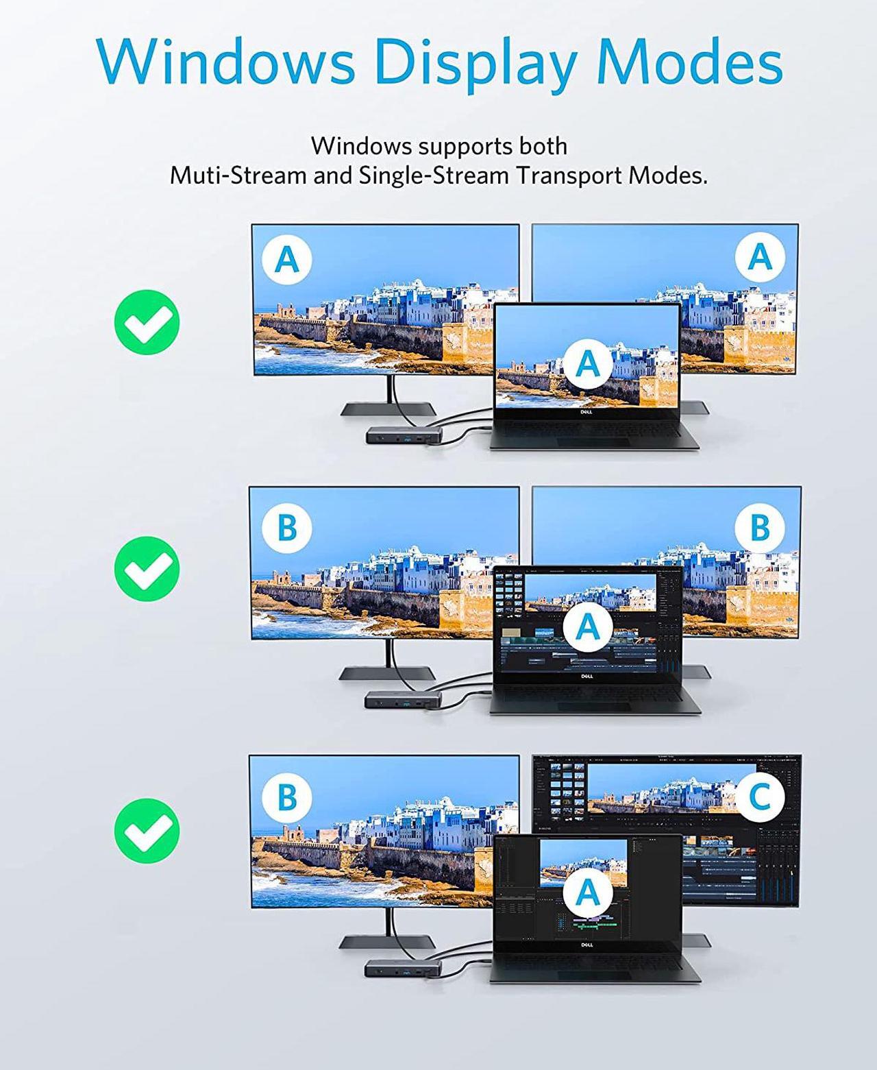 Alt view image 4 of 7 - Anker USB C Docking Station, PowerExpand 9-in-1 USB-C PD Dock, 60W Charging for Laptop, 20W Power Delivery Charging, 4K HDMI and DisplayPort, USB 3.0 and USB 2.0 Data, Gigabit Ethernet, 3.5 mm Audio