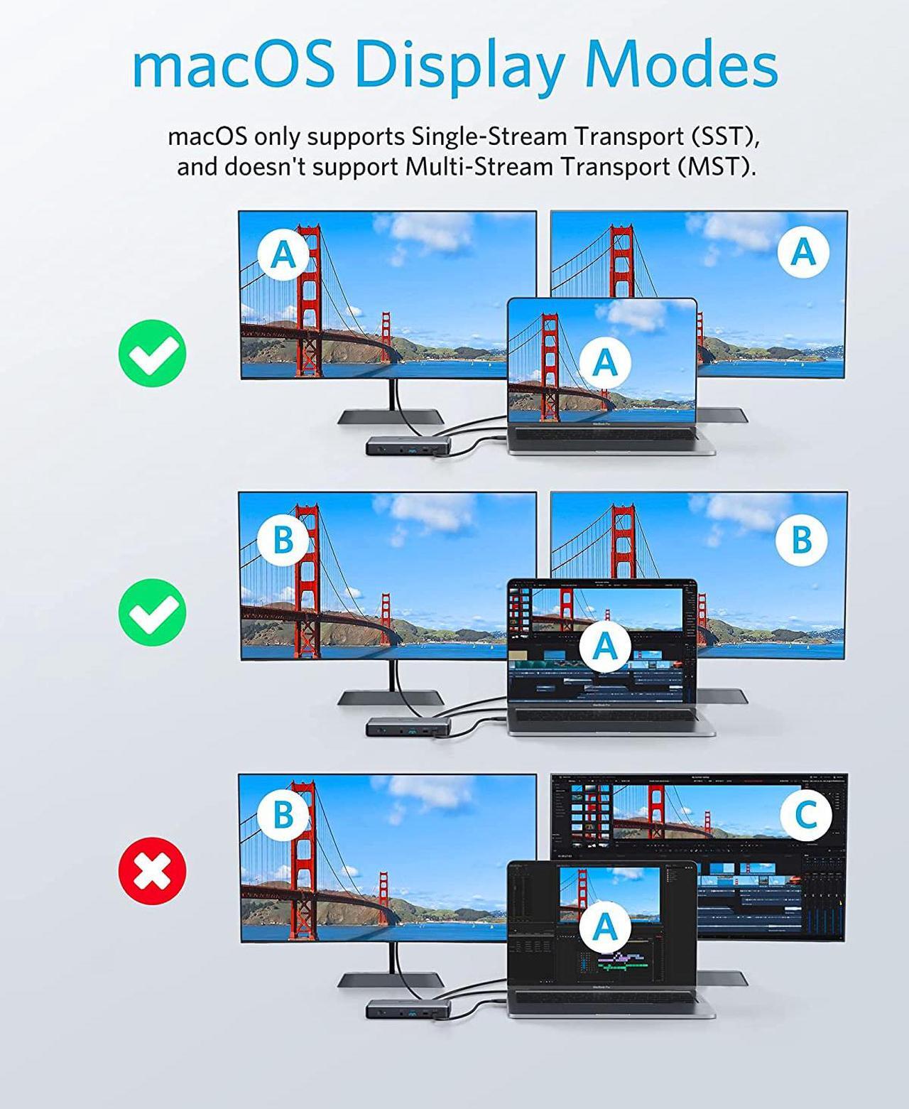 Alt view image 3 of 7 - Anker USB C Docking Station, PowerExpand 9-in-1 USB-C PD Dock, 60W Charging for Laptop, 20W Power Delivery Charging, 4K HDMI and DisplayPort, USB 3.0 and USB 2.0 Data, Gigabit Ethernet, 3.5 mm Audio