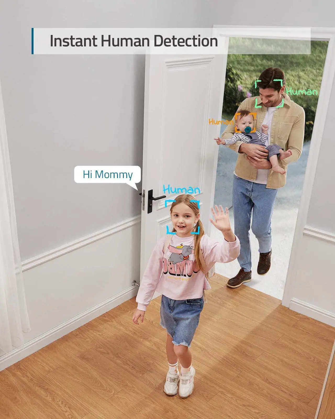 Alt view image 4 of 6 - eufy Security Solo IndoorCam P24 2-Cam Kit, 2K Security Indoor Camera Pan & Tilt, Plug-in Camera with Wi-Fi, Human & Pet AI, Voice Assistant Compatibility, Motion Tracking, Homebase not Compatible