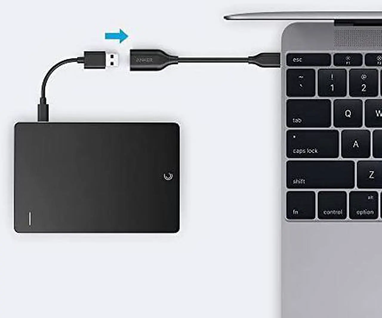 Alt view image 3 of 8 - Anker USB-C to USB 3.1 Adapter, Converts USB-C Female into USB-A Female, Uses USB OTG Technology, Compatible with Galaxy S8 S8+, Google Pixel, Nexus 6P 5X, LG V20 G5 and more
