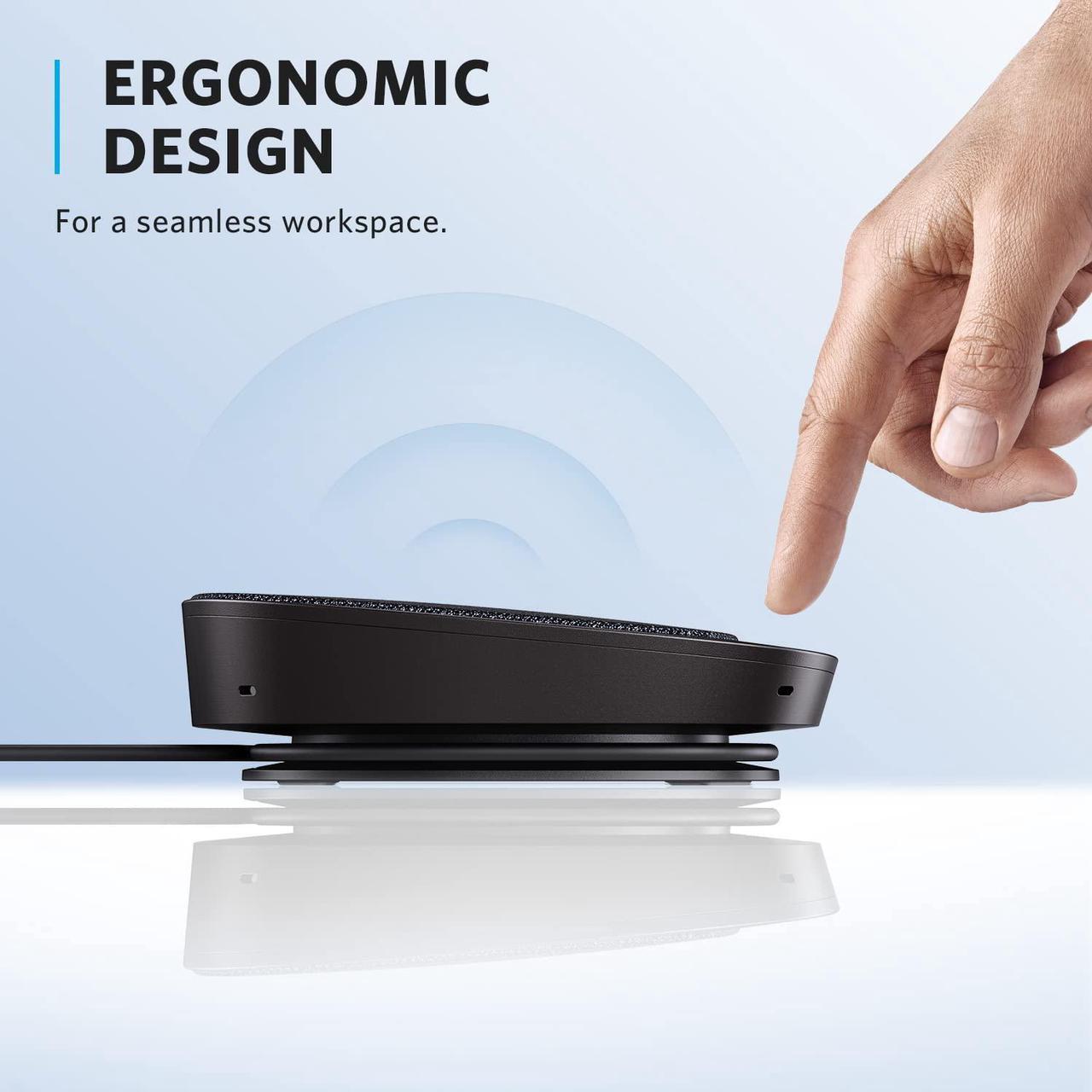 Alt view image 7 of 7 - Anker PowerConf S330 USB Speakerphone, Conference Microphone for Home Office, Smart Voice Enhancement, Plug and Play, 360° Voice Coverage via 4 Microphones, and Powerful Sound
