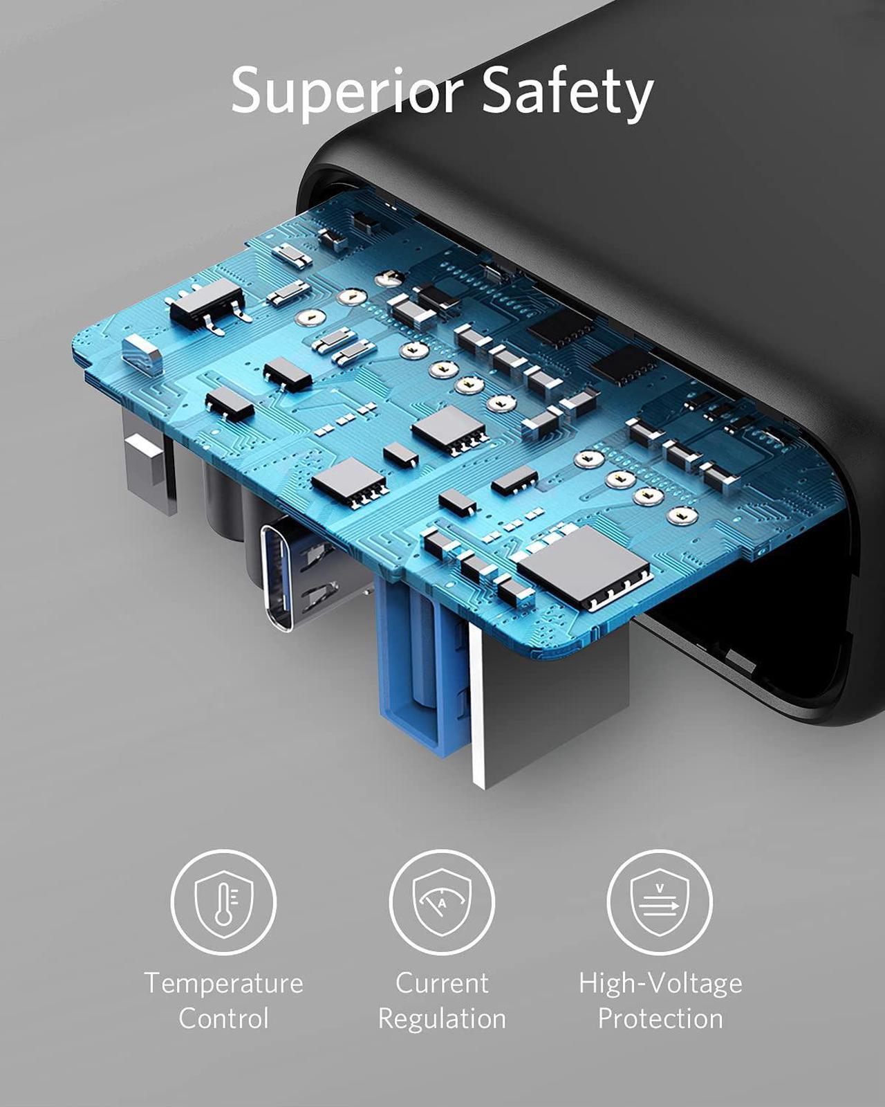 Alt view image 6 of 7 - USB C Charger, Anker 32W 2 Port Charger with 20W USB C Power Adapter, PowerPort PD 2 with Foldable Plug for iPad/iPad Mini, for iPhone 13/13 Mini/13 Pro/13 Pro Max/12/11, Pixel, Galaxy, and More