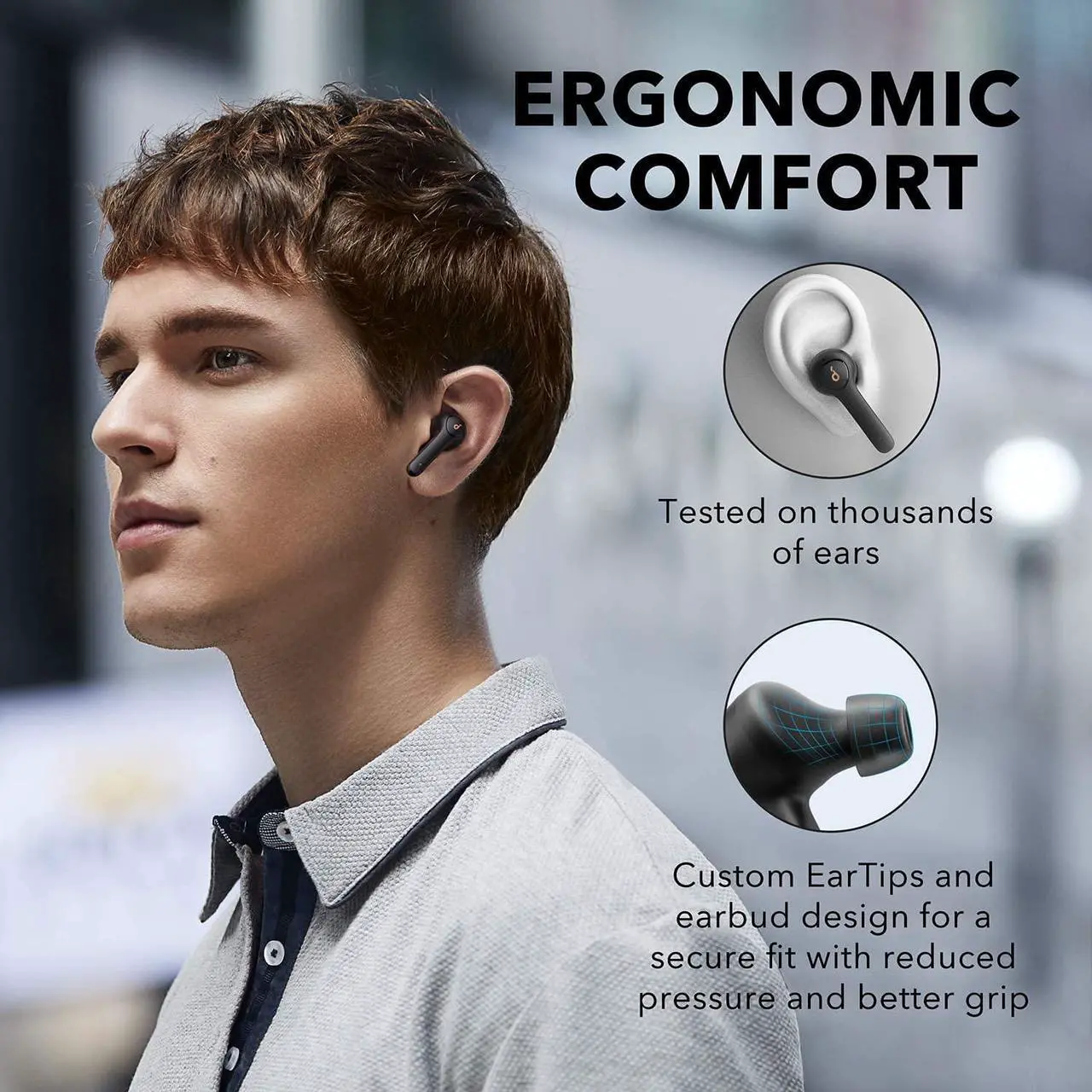 Alt view image 6 of 6 - Anker Soundcore Life P2 True Wireless Earbuds with 4 Microphones, CVC 8.0 Noise Reduction, Graphene Drivers for Clear Sound, USB C, 40H Playtime, IPX7 Waterproof
