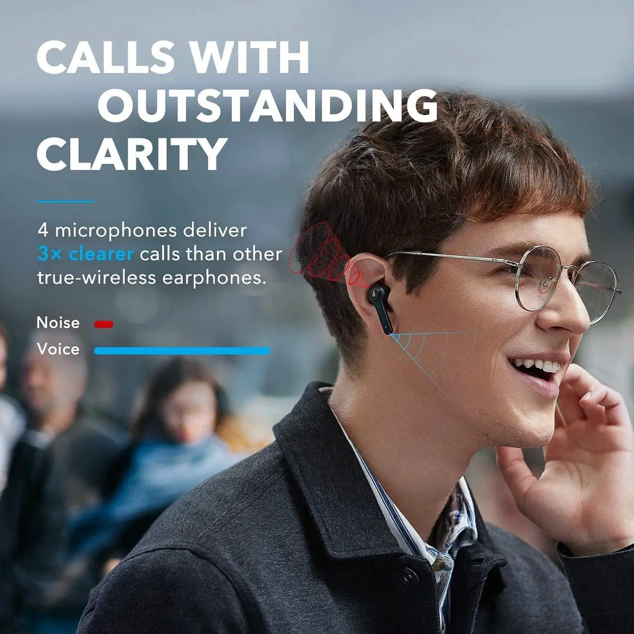 Alt view image 5 of 6 - Anker Soundcore Life P2 True Wireless Earbuds with 4 Microphones, CVC 8.0 Noise Reduction, Graphene Drivers for Clear Sound, USB C, 40H Playtime, IPX7 Waterproof