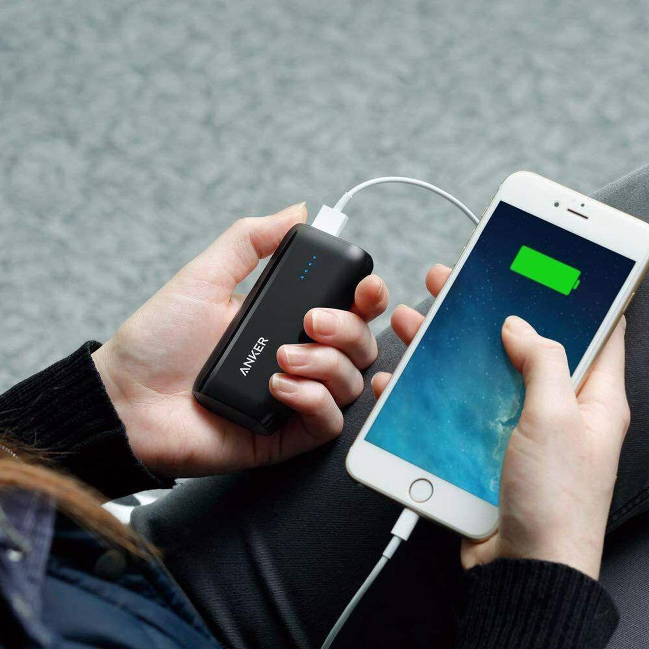 Alt view image 5 of 7 - Anker Astro E1 5200mAh Portable Charger Power Bank External Battery PowerIQ Charging