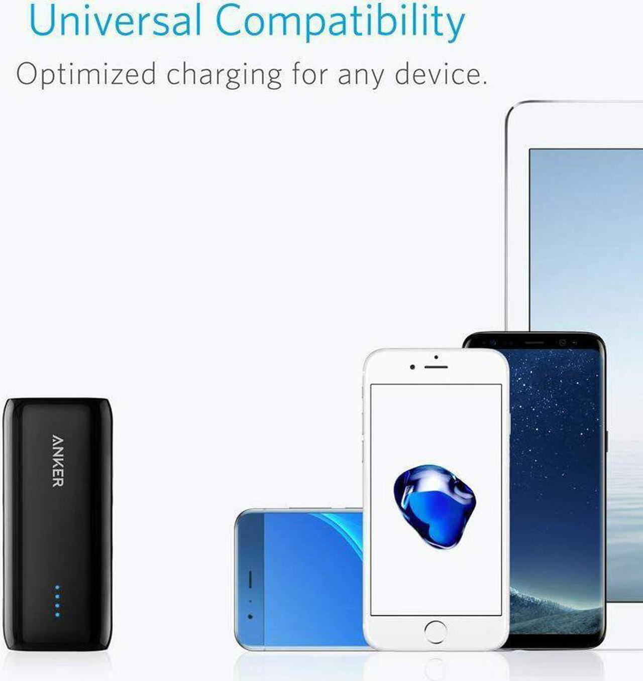 Alt view image 7 of 7 - Anker Astro E1 5200mAh Portable Charger Power Bank External Battery PowerIQ Charging