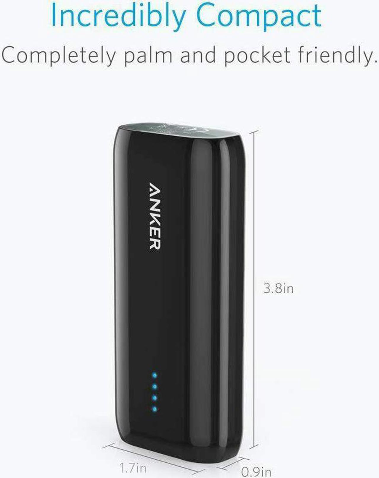Alt view image 3 of 7 - Anker Astro E1 5200mAh Portable Charger Power Bank External Battery PowerIQ Charging