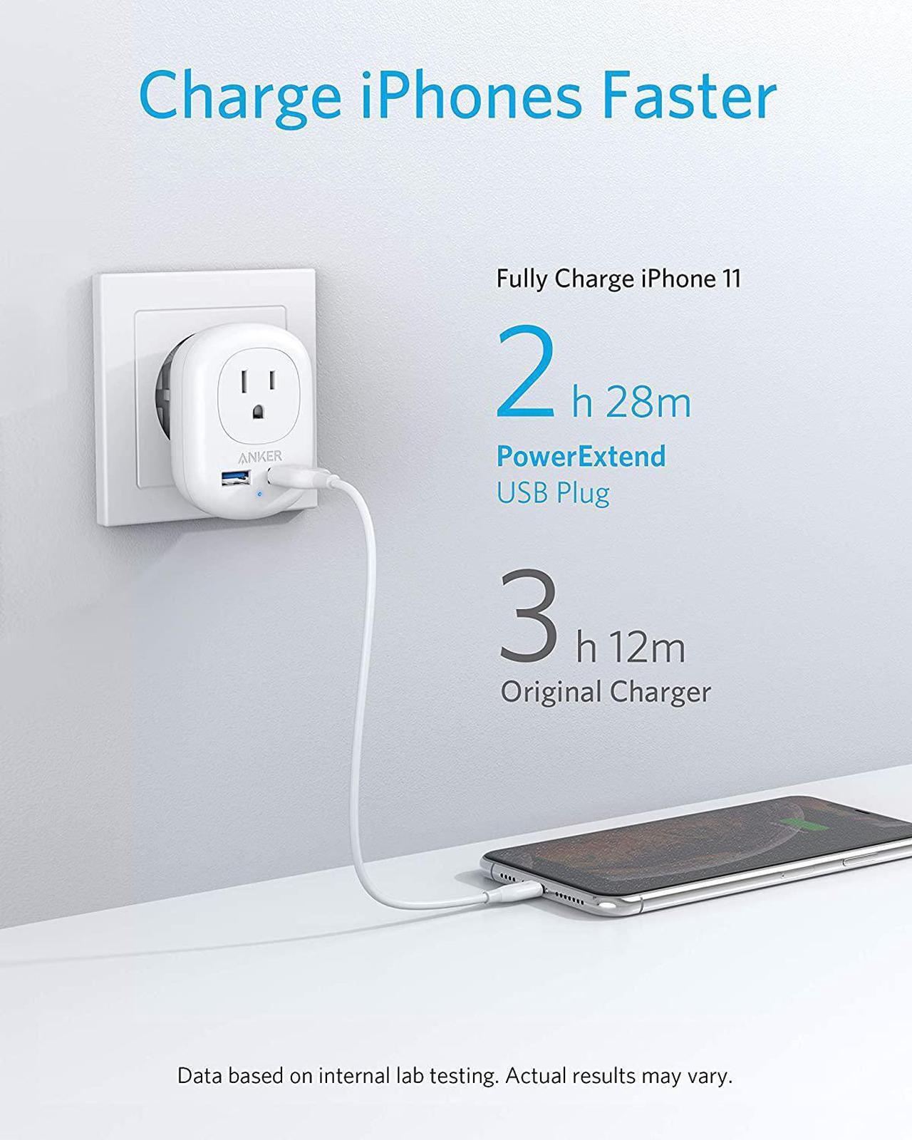 Alt view image 4 of 7 - Anker European Travel Adapter, PowerExtend USB Plug International Power Adapter with 2 USB and 1 Outlet, US to Most of Europe EU Spain Iceland Italy France Germany