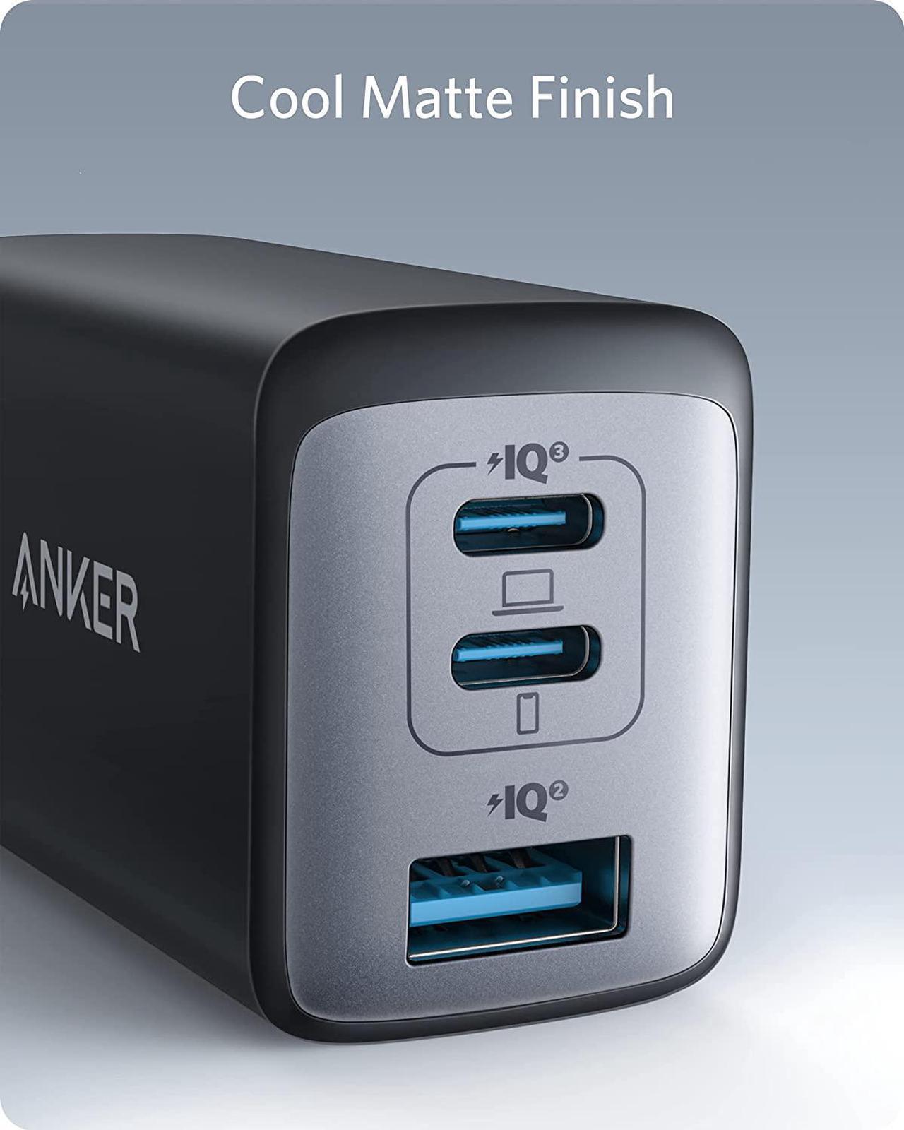 Alt view image 7 of 7 - Anker USB C Charger, 735 Charger (Nano II 65W), PPS 3-Port Fast Compact Foldable Wall Charger for MacBook Pro/Air, iPad Pro, Galaxy S20/S10, Dell XPS 13, Note 20/10+, iPhone 13/Pro, Pixel, and More