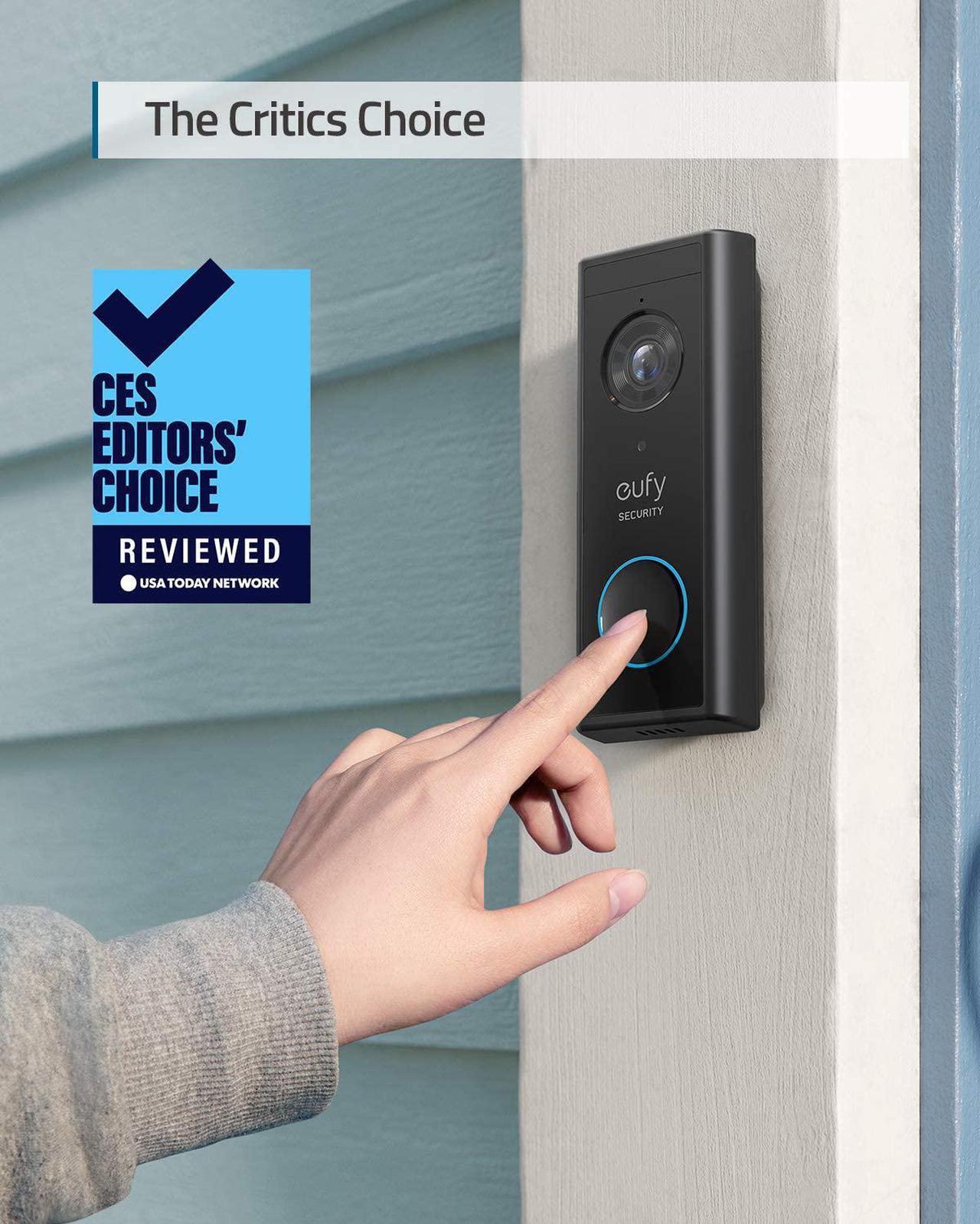 Alt view image 2 of 7 - eufy Security, Wireless Video Doorbell & eufyCam 2C Pro Bundle Kit, 2K Resolution Camera, 180-Day Battery Life, IP67, Night Vision, and No Monthly Fee, HomeKit Compatibility, 2 Cameras