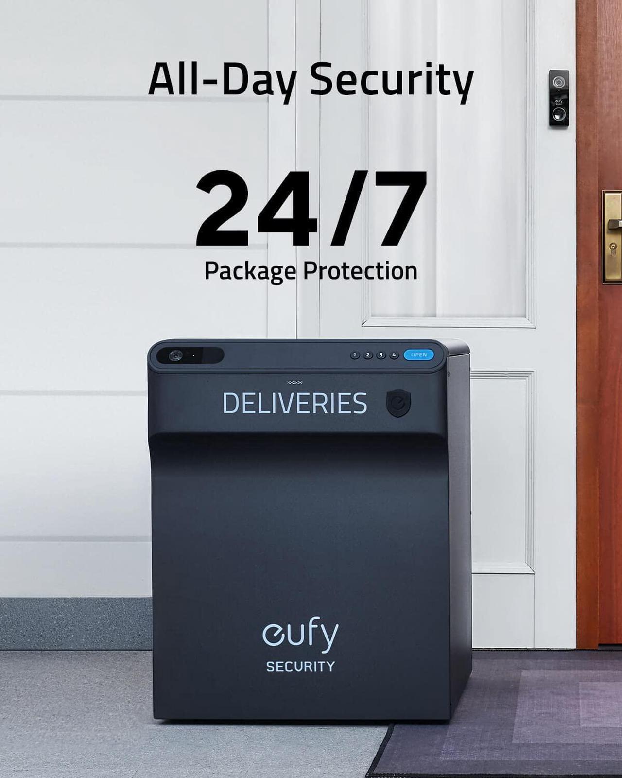 Alt view image 2 of 6 - eufy Security, SmartDrop, Smart Delivery Box, App Notifications for Deliveries, Remote Control, 24/7 Package Protection, Works with All Couriers